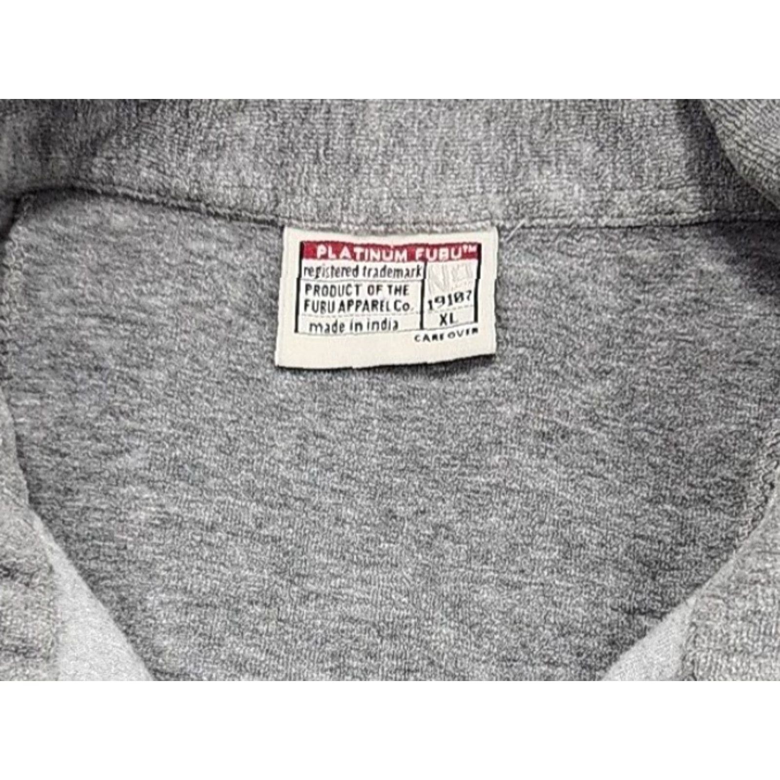 Fubu VTG Y2K FUBU Platinum Shacket Fleece Jacket XL Gray Snap Up Embroidered 90s Cartoon Hip Hop Junkyard Gang Fat Albert Size US XL / EU 56 / 4 - 7 Thumbnail