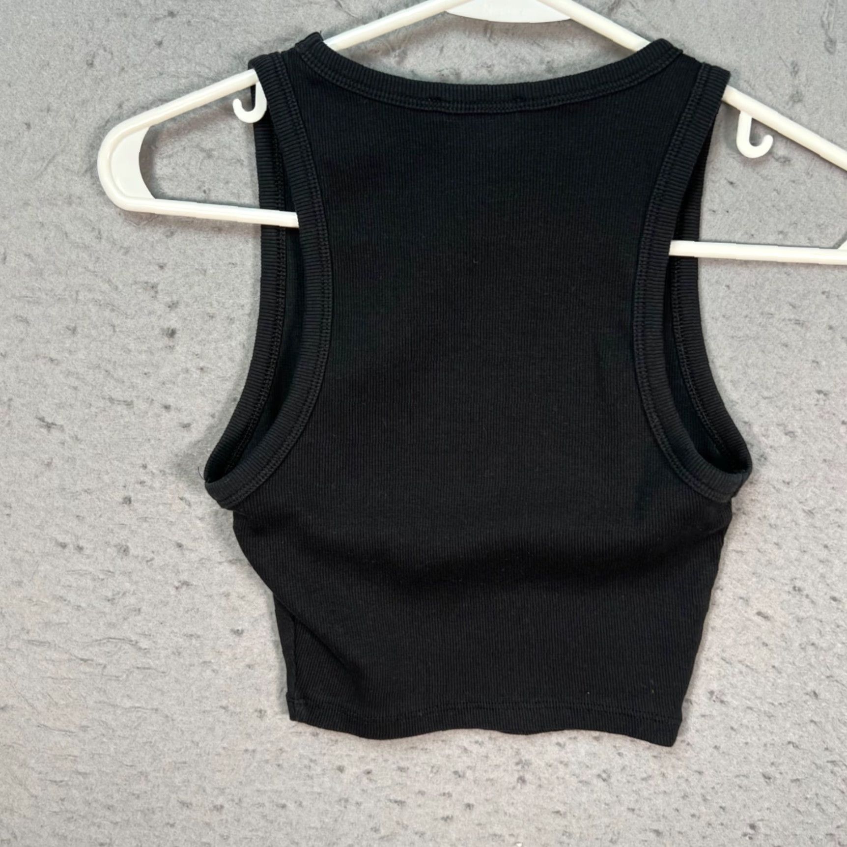 Zara Zara Tank Top Cropped Sleeveless Knit Cotton Elastane Black Cropped Tank Top Womens Medium M Sleeveless Casual Everyday Size M / US 6-8 / IT 42-44 - 2 Thumbnail