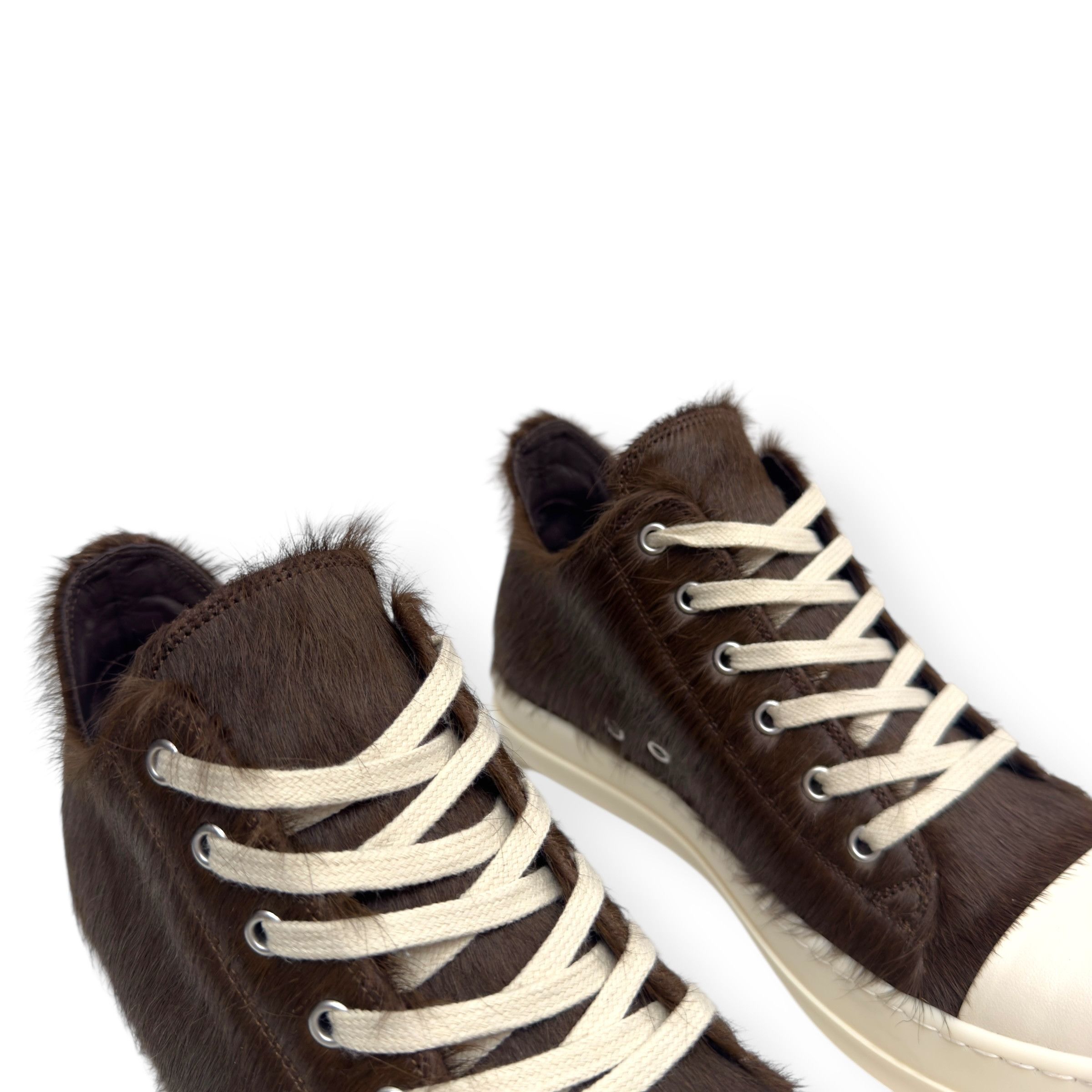 Rick Owens RICK OWENS PONY HAIR LOW TOP SNEAKER BROWN 41.5 / UK7.5 Size US 8.5 / EU 41-42 - 7 Thumbnail
