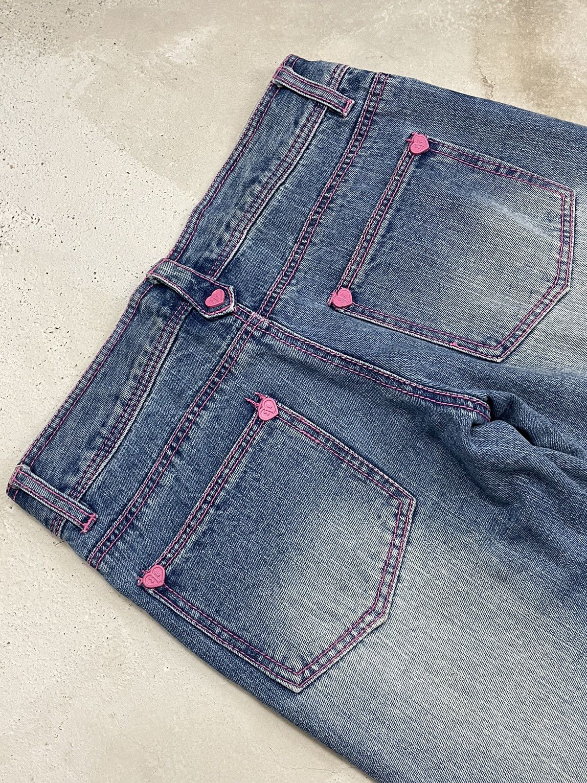 Hysteric Glamour Tralala Clone Devgru Y2k Surf Style Distressed Denim Pants Size US 29 - 13 Thumbnail