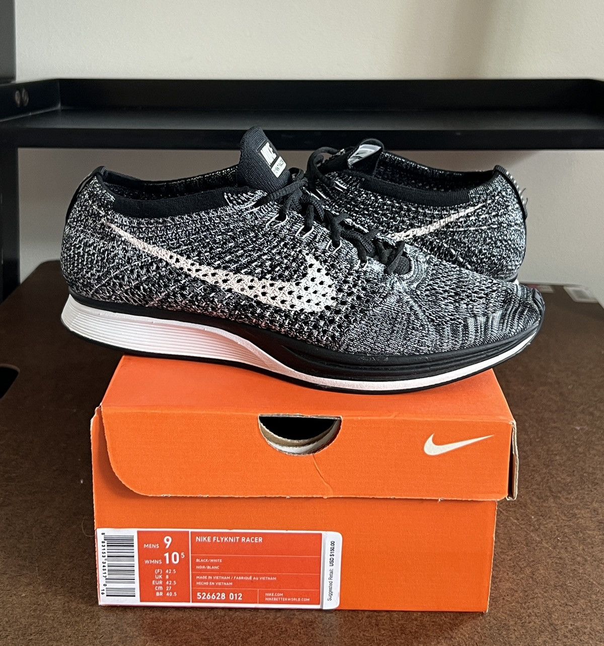 Nike Nike Flyknit Racer Oreo 2 Size US 9 / EU 42 - 1 Thumbnail