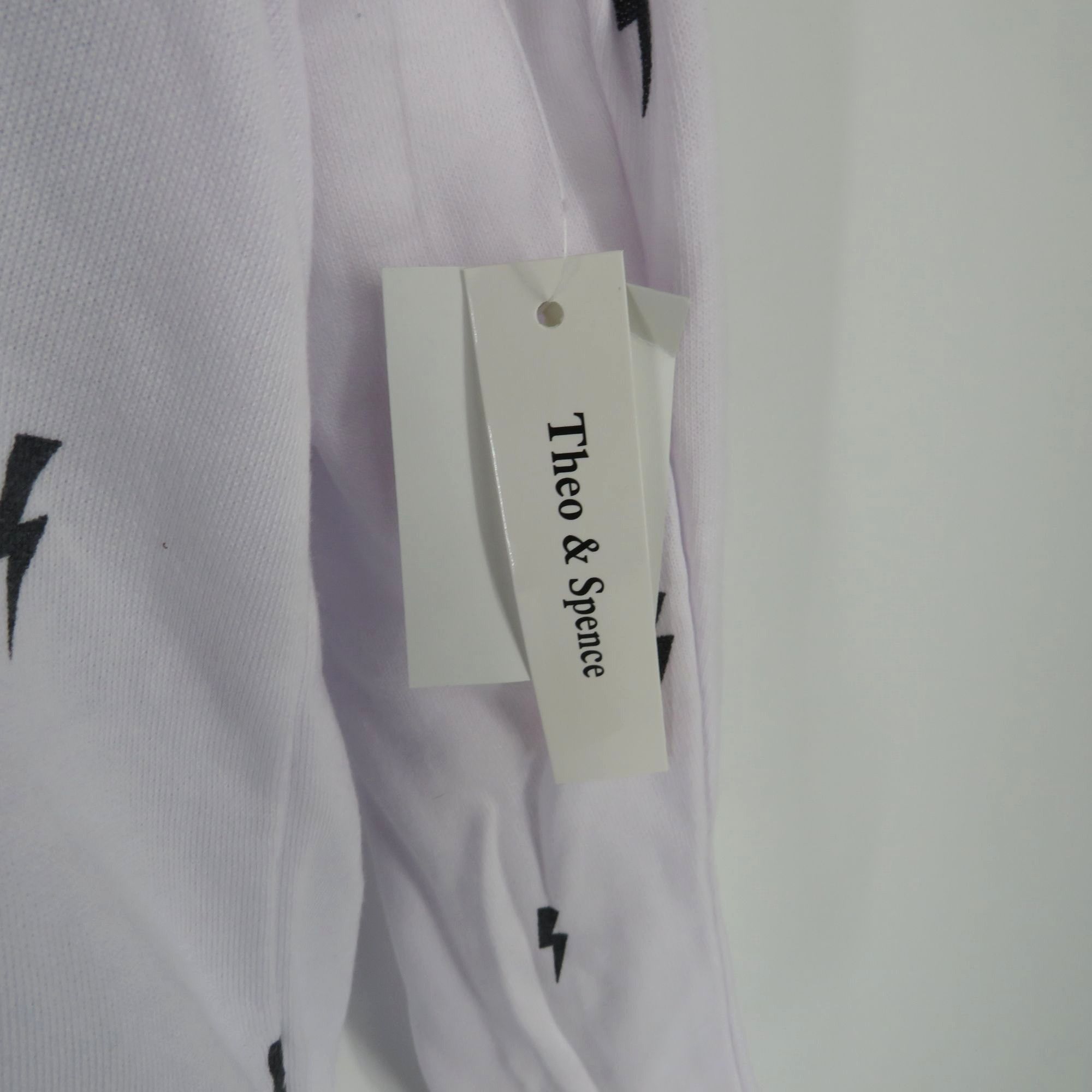 Other Theo & Spence Medium White Hoodie Black Lightning Print NWT Size M / US 6-8 / IT 42-44 - 4 Thumbnail
