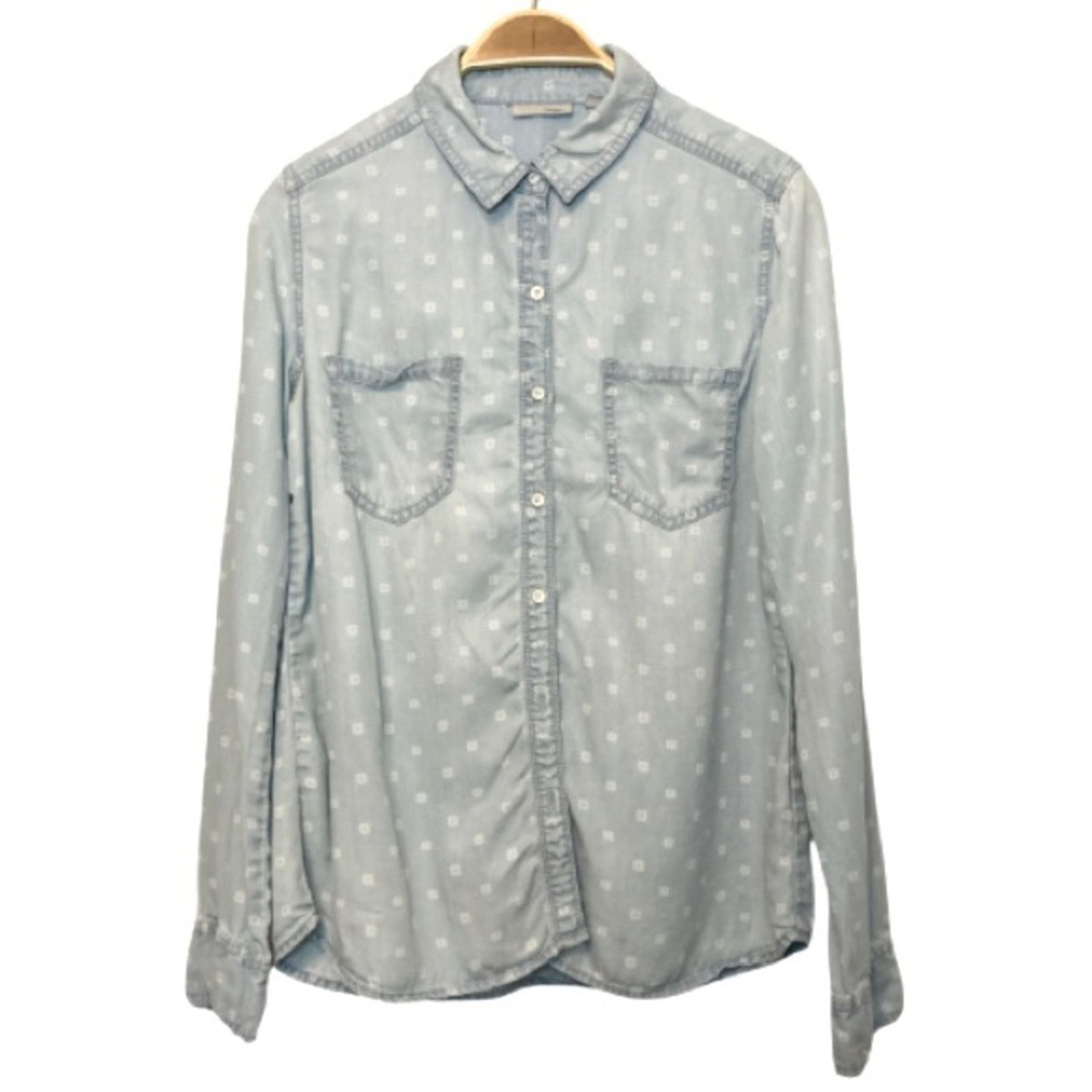 Other Halogen Tencel Lyocell Soft Denim Button Pockets Shirt Top Size M / US 6-8 / IT 42-44 - 1 Thumbnail