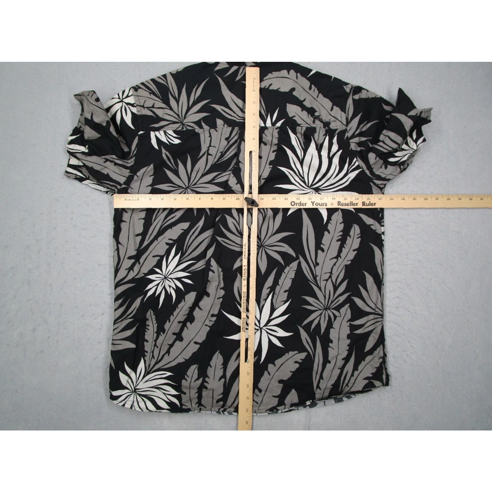 Quiksilver Quiksilver Waterman Shirt Men Large Black Floral Button Up Cotton Hawaiian Tiki Size US L / EU 52-54 / 3 - 5 Thumbnail