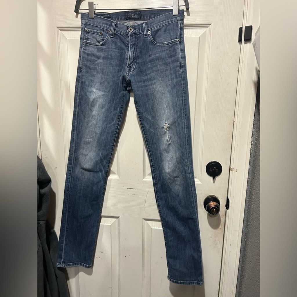 Lucky Brand Lucky Brand blue jeans with a cool design 28/29 (no tag) Size US 28 / EU 44 - 3 Thumbnail