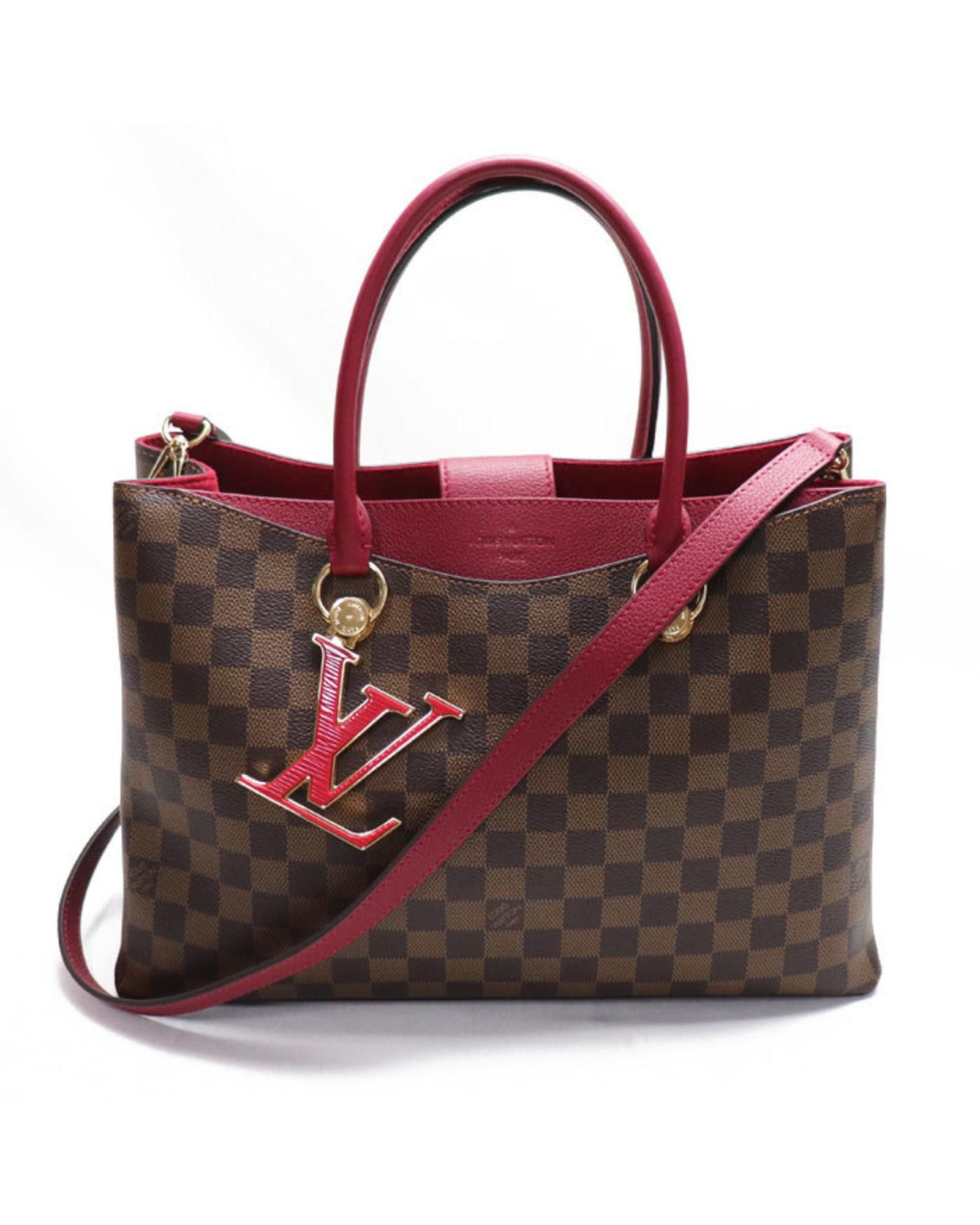image of Louis Vuitton Versatile Damier Canvas Handbag in Brown, Women's