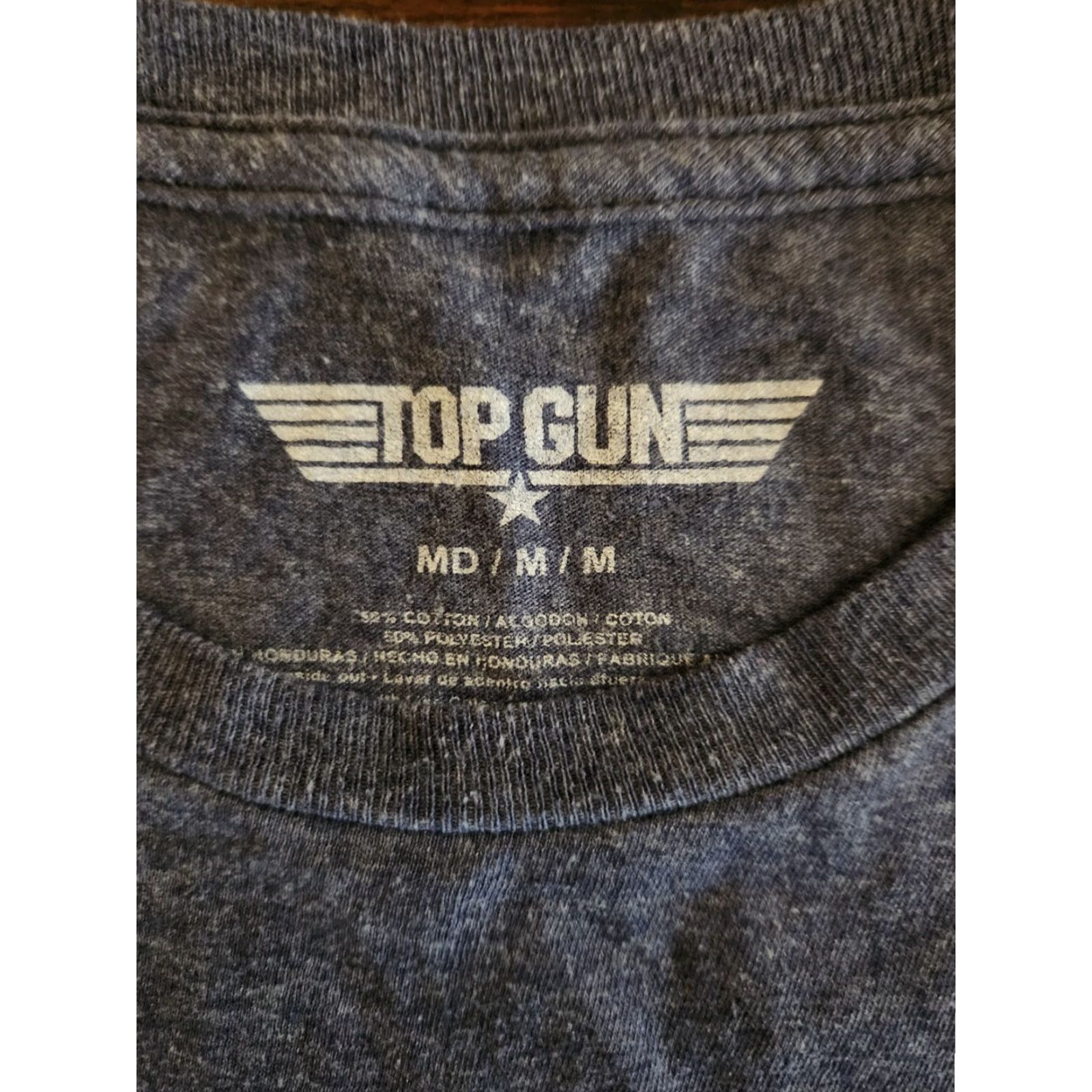 Vintage Top Gun T-Shirt Mens Medium Blue Movie Themed Flight Tom Cruise Short Sleeve Shirt Mens Blue Movie Theme Top Gun Shirt Size US M / EU 48-50 / 2 - 2 Thumbnail