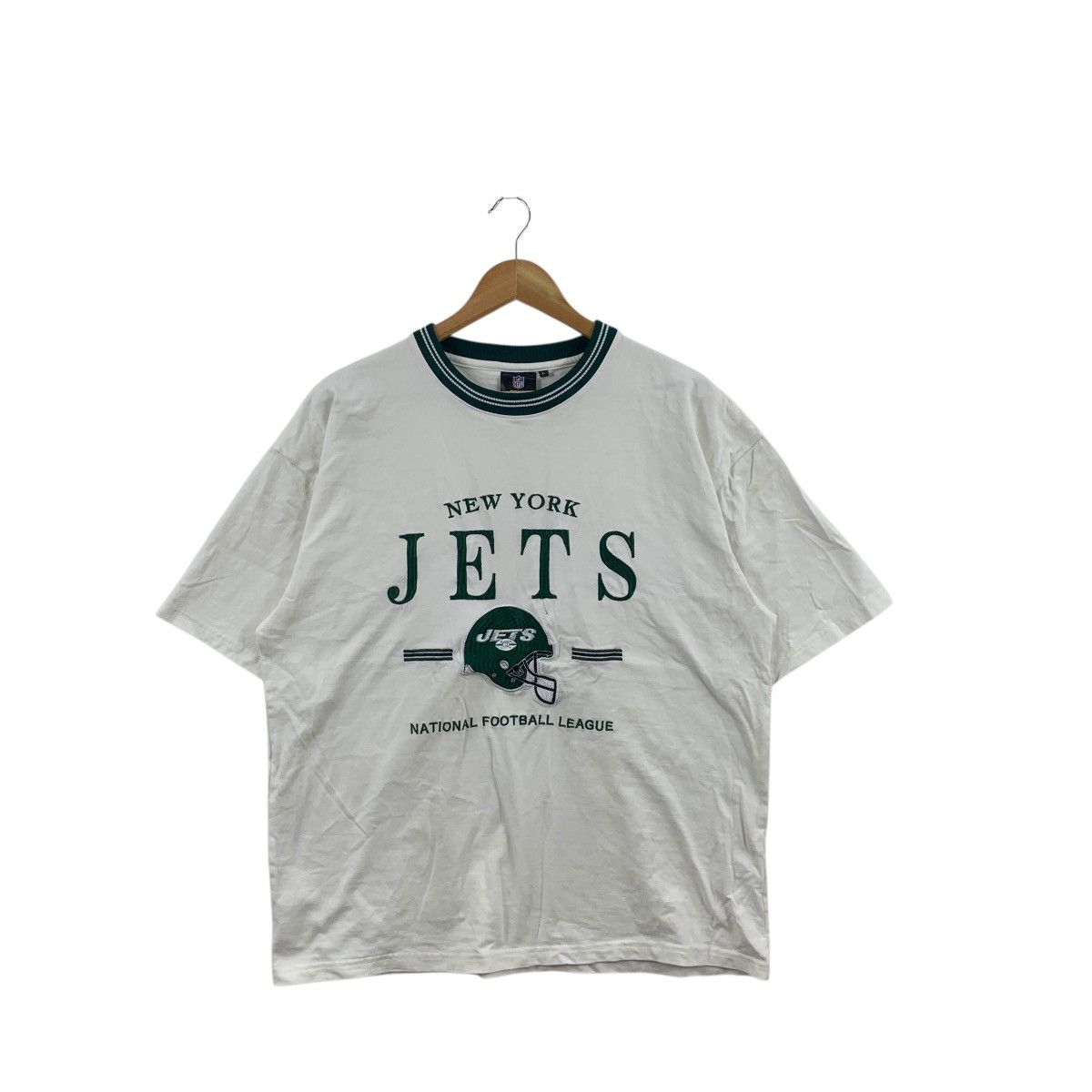 NFL NFL NEW YORK JETS Embossed Logo Baggy Tee Shirt Top Size L / US 10 / IT 46 - 3 Thumbnail