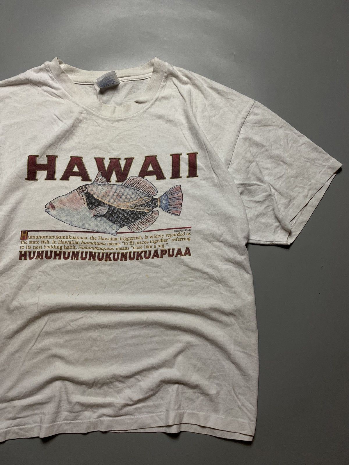 Vintage RARE! Hawaii 1990s t-shirt on one seam Size US XL / EU 56 / 4 - 3 Thumbnail