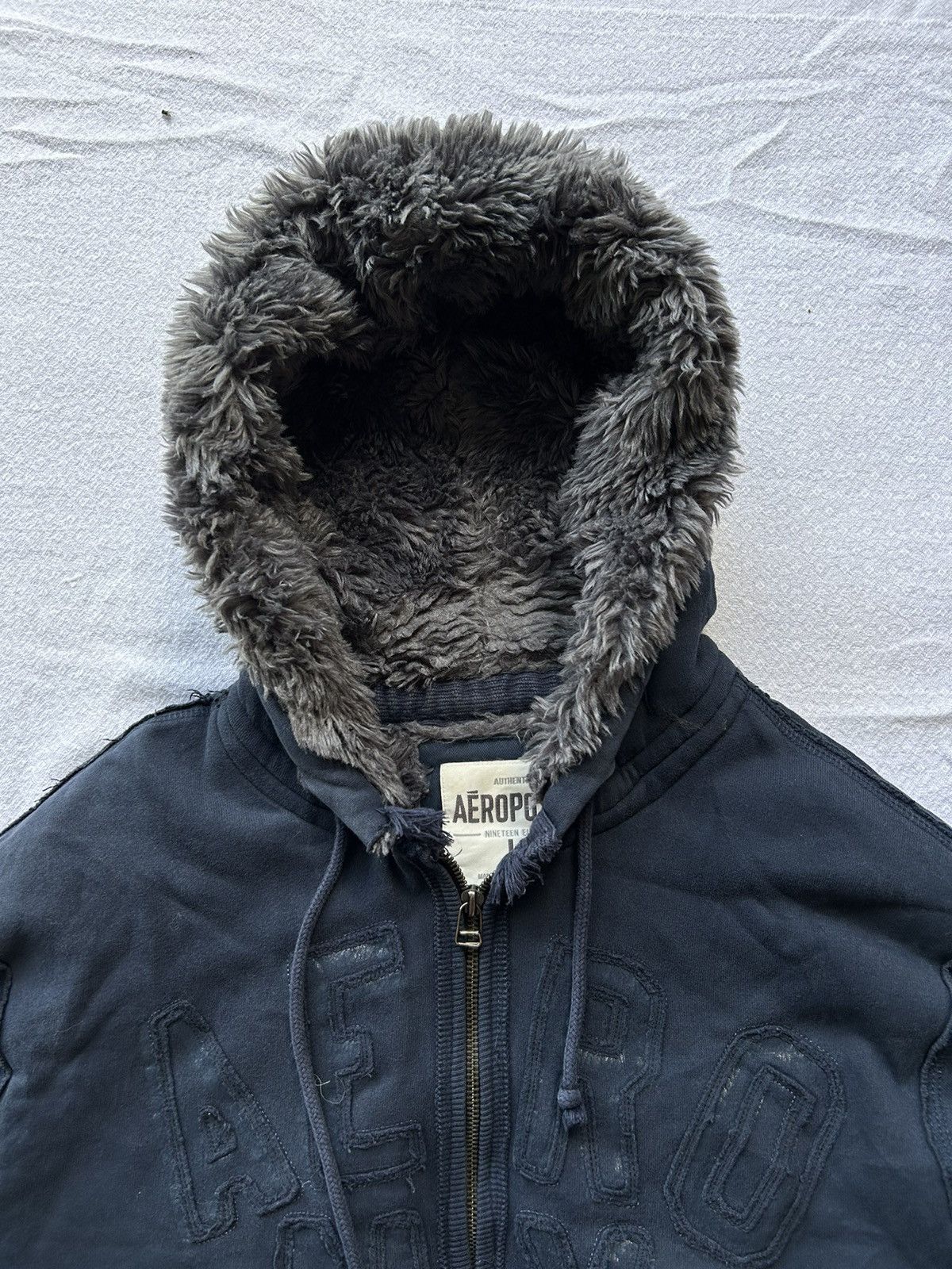 Aeropostale Aeropostale Zip Faux Hoodie Navy Ifsixwasnine Lgb Size US L / EU 52-54 / 3 - 5 Thumbnail