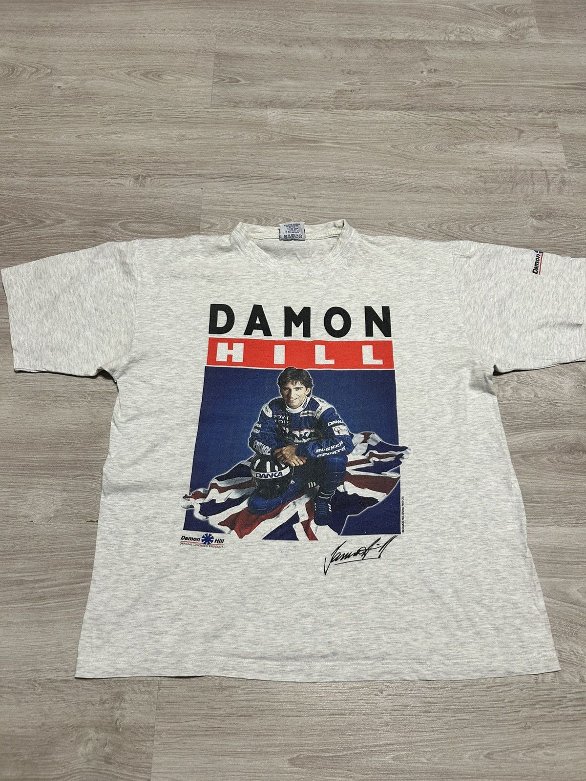 Formula 1 Vintage Big Logo T-shirt Damon Hill World racing Grand Prix Size US XL / EU 56 / 4 - 1 Thumbnail