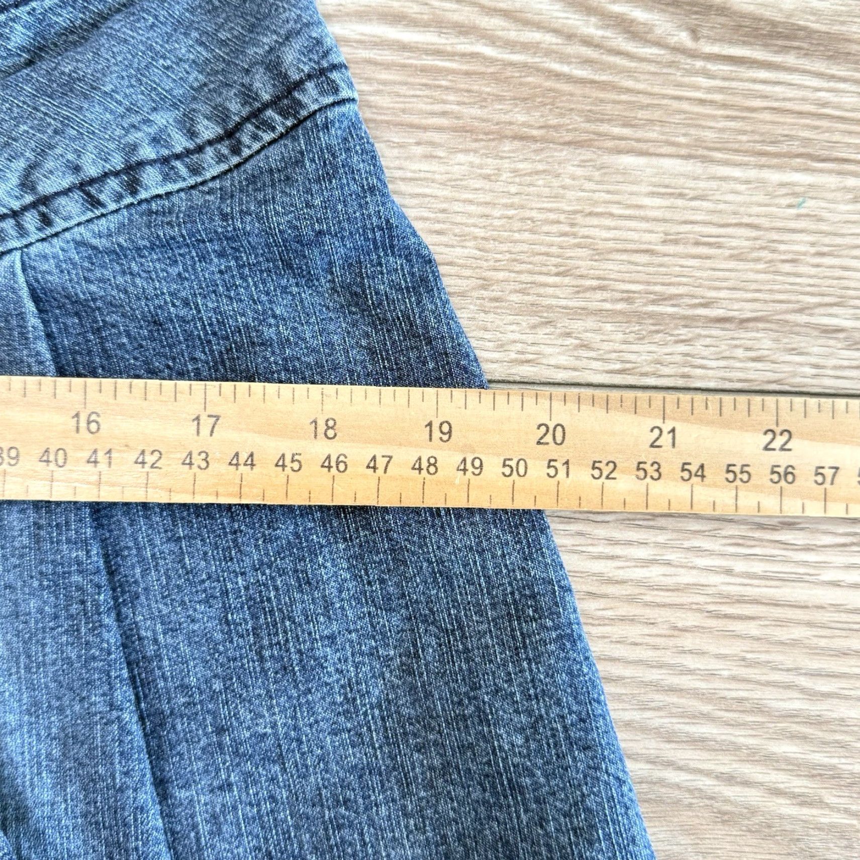 Denime VINTAGE Duchess Denim Skirt Juniors Short Mini Pleated Cotton Blend Blue 11 Women Size 32" / US 10 / IT 46 - 6 Thumbnail