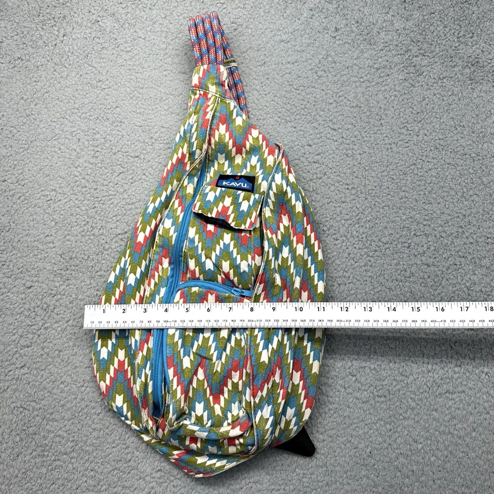 KAVU KAVU Rope Bag Sling - Multicolor Geometric Pattern Travel Backpack Size ONE SIZE - 4 Thumbnail