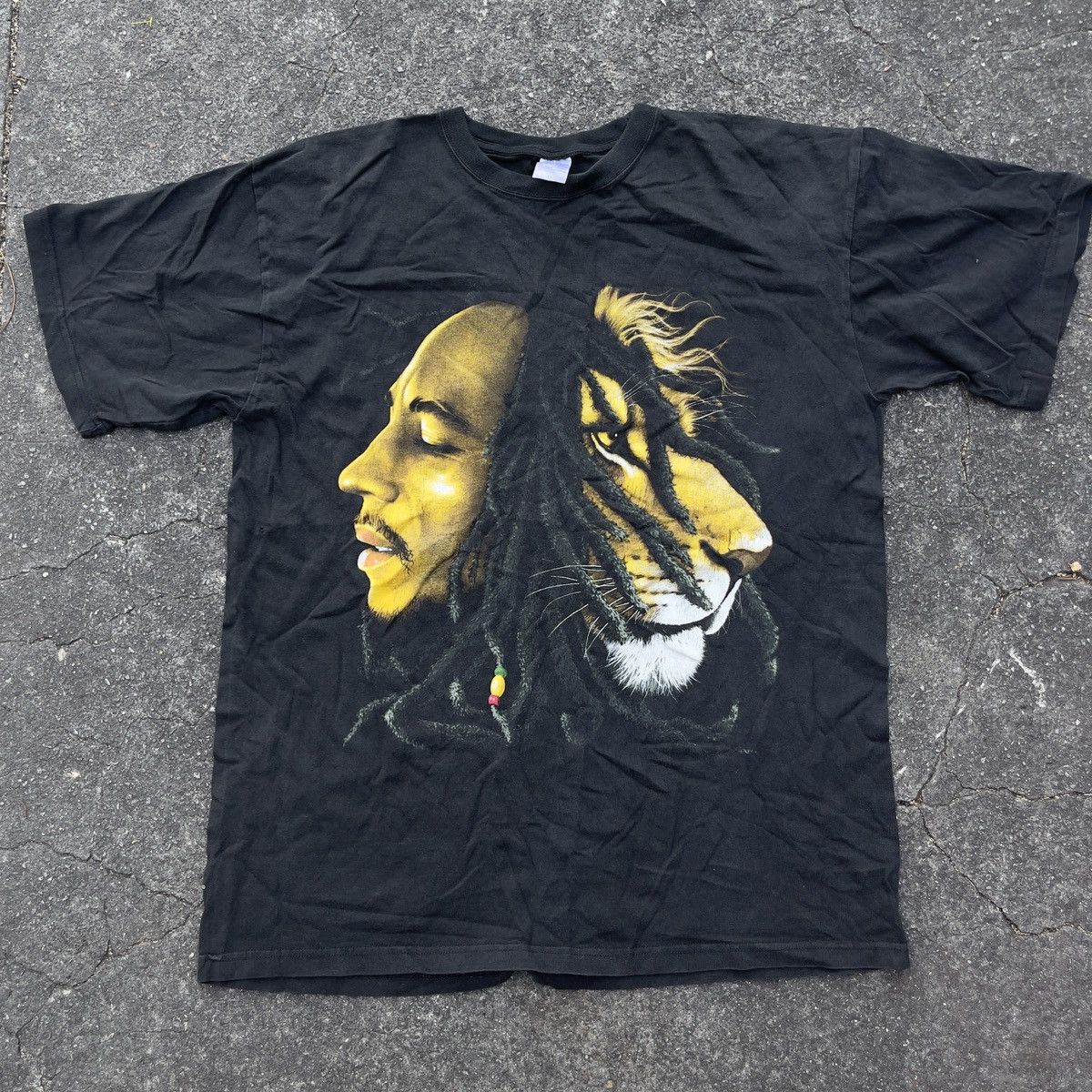 Bob Marley × Vintage Vintage Y2K BOB MARLEY Big Face Shirt Size US XL / EU 56 / 4 - 1 Thumbnail