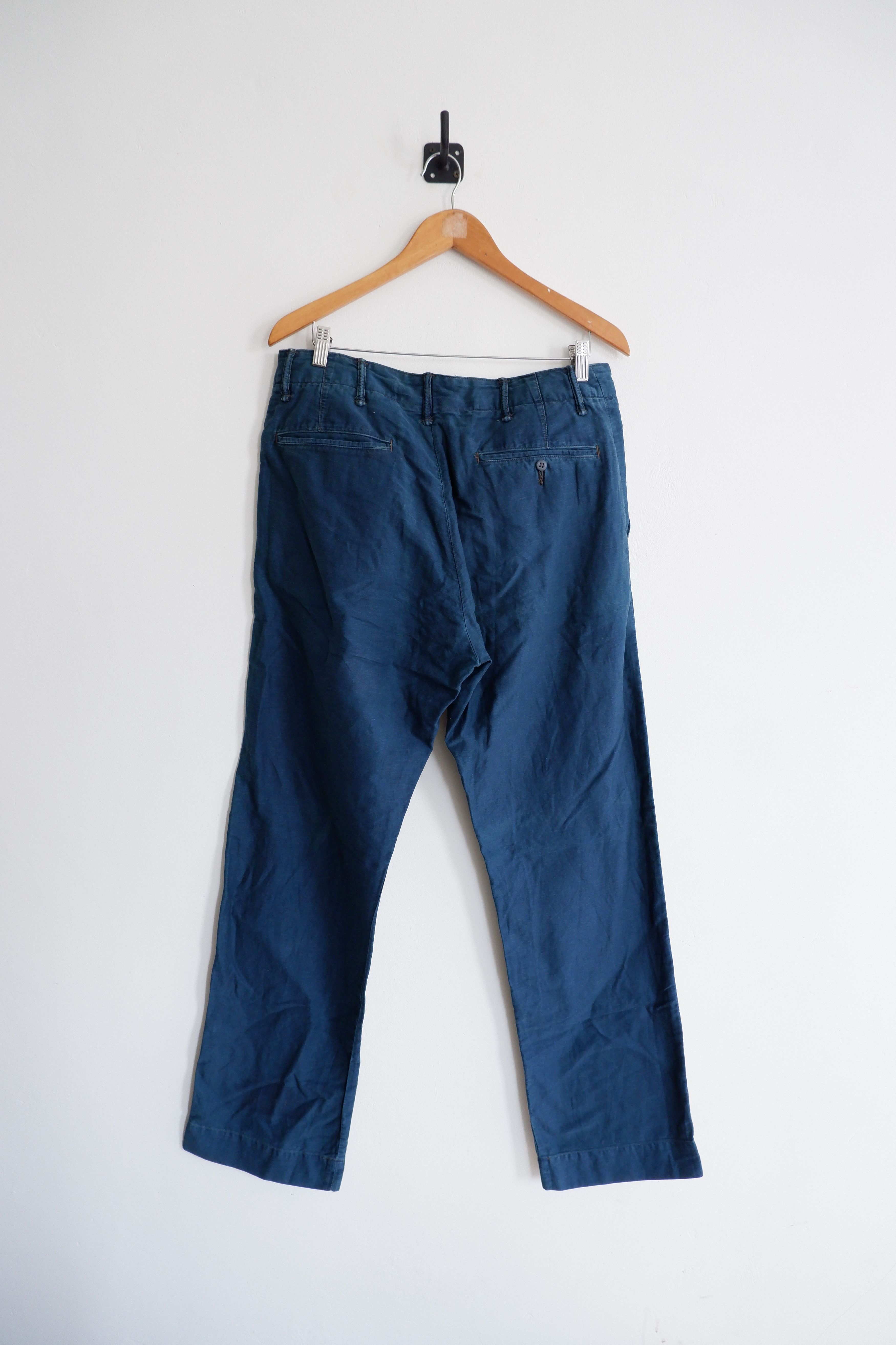 RRL Ralph Lauren Vintage Double RL Indigo Pants Size US 34 / EU 50 - 2 Thumbnail