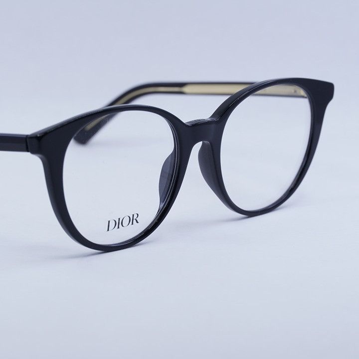 Dior Dior DIORSPIRITO RI 1000 Eyeglasses Black 51mm Round Frame Size ONE SIZE - 5 Thumbnail