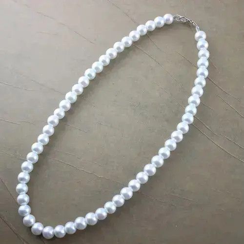 Jewelry x Vintage White Pearl Necklace, Men's