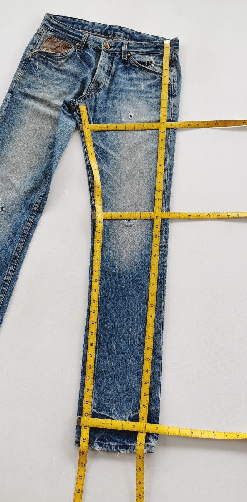Replay Replay Distressed Denim Jeans 32/34.5 Size US 32 / EU 48 - 15 Thumbnail