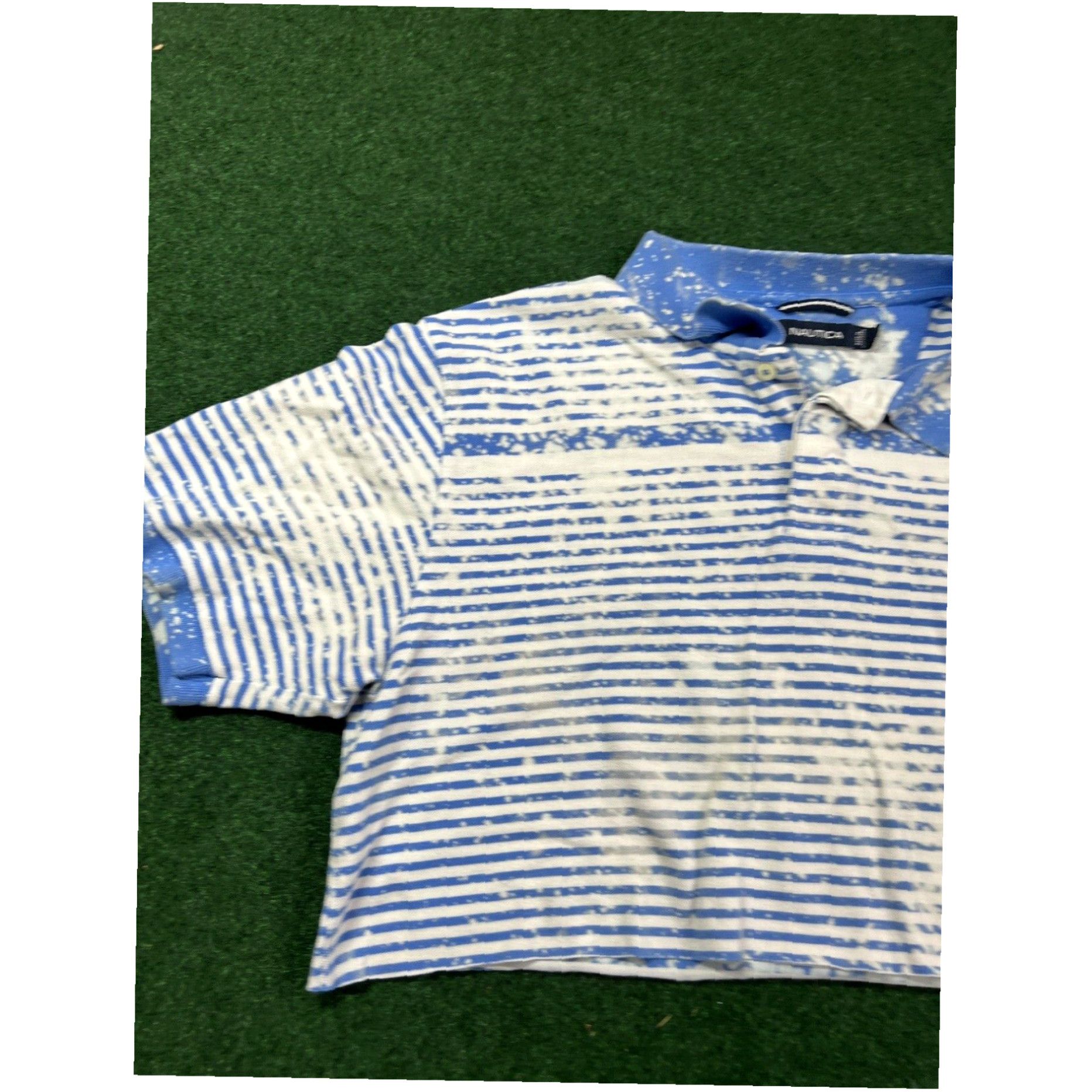 Nautica Bleached Nautica Polo Crop Top Size Large Fast Shipping Custom Dyed Size L / US 10 / IT 46 - 2 Thumbnail