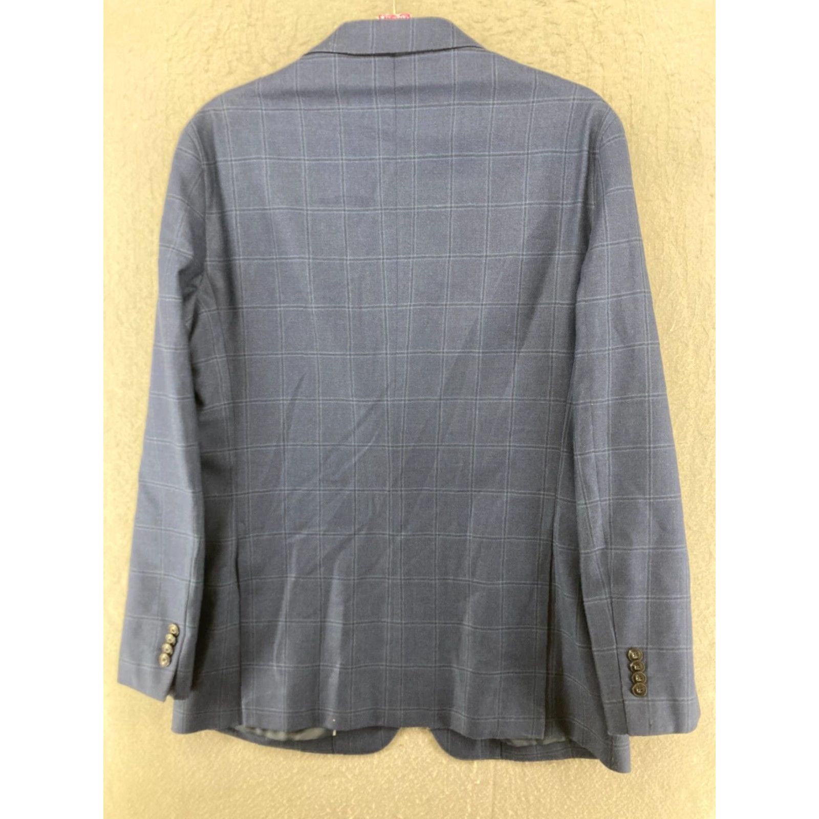 Jos. A. Bank Jos. A. Bank Suit Jacket Men 40R Blue Striped Wool Silk Blend Single-Breasted 2-Button Notch Lapel Mens Size 40R - 2 Thumbnail