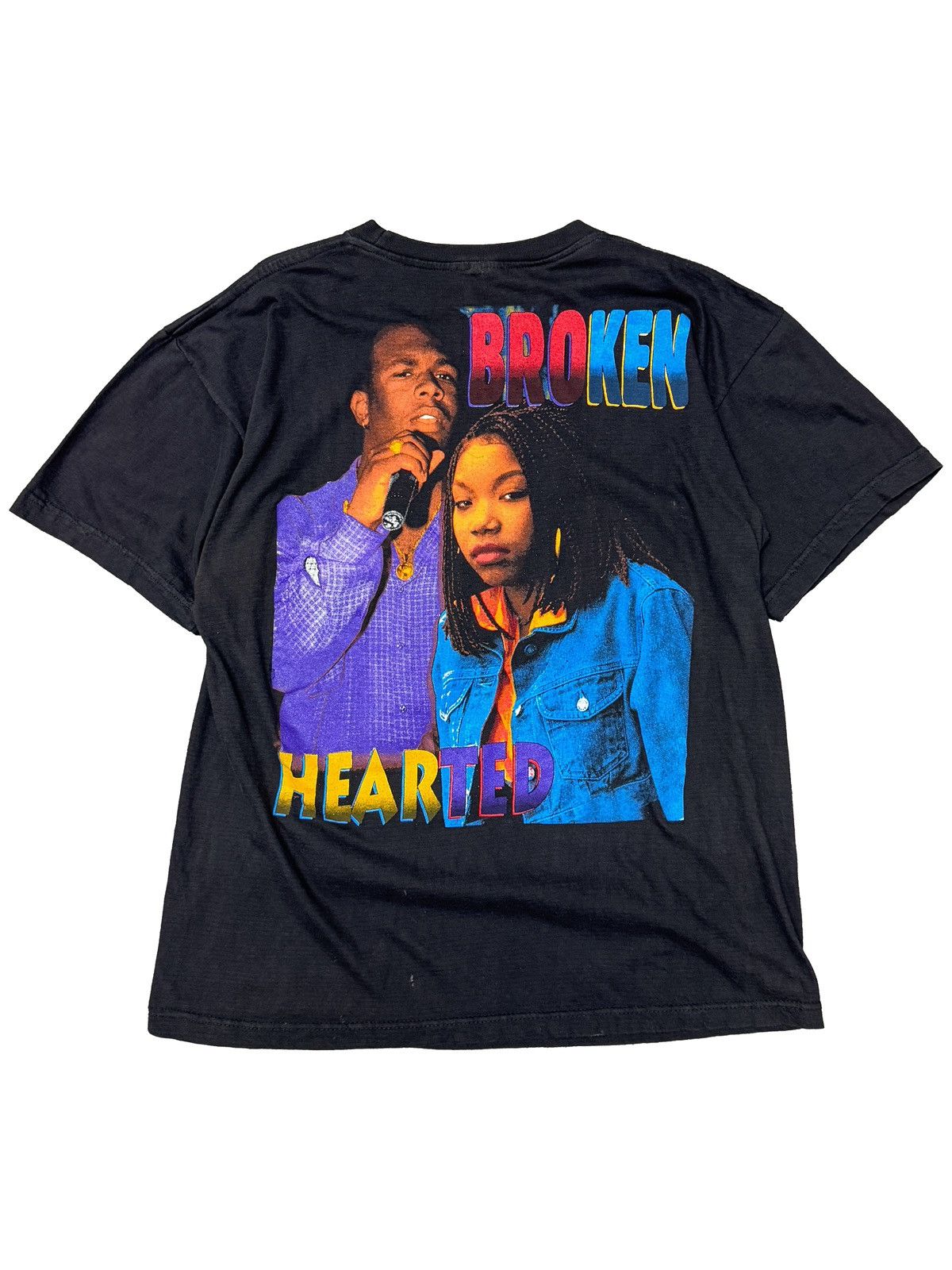 Designer × Rap Tees × Vintage 90s Brandy “Broken Hearted” Wanya Morris Rap T-Shirt Size US XL / EU 56 / 4 - 3 Thumbnail