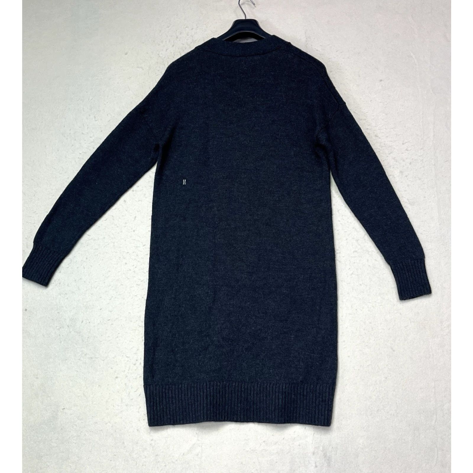 Vintage Kit and Ace Dress Merino Wool V-Neck Long Sleeve Midi Black Women's Small Size S / US 4 / IT 40 - 2 Thumbnail