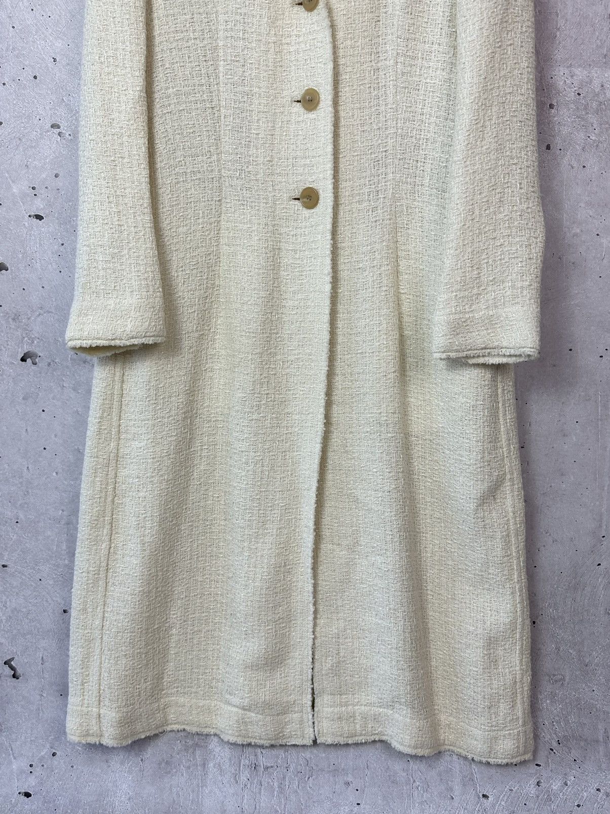 Joseph Joseph Sierra Tweed Ivory Visose Cotton Blend Women’s Coat Size S / US 4 / IT 40 - 3 Thumbnail