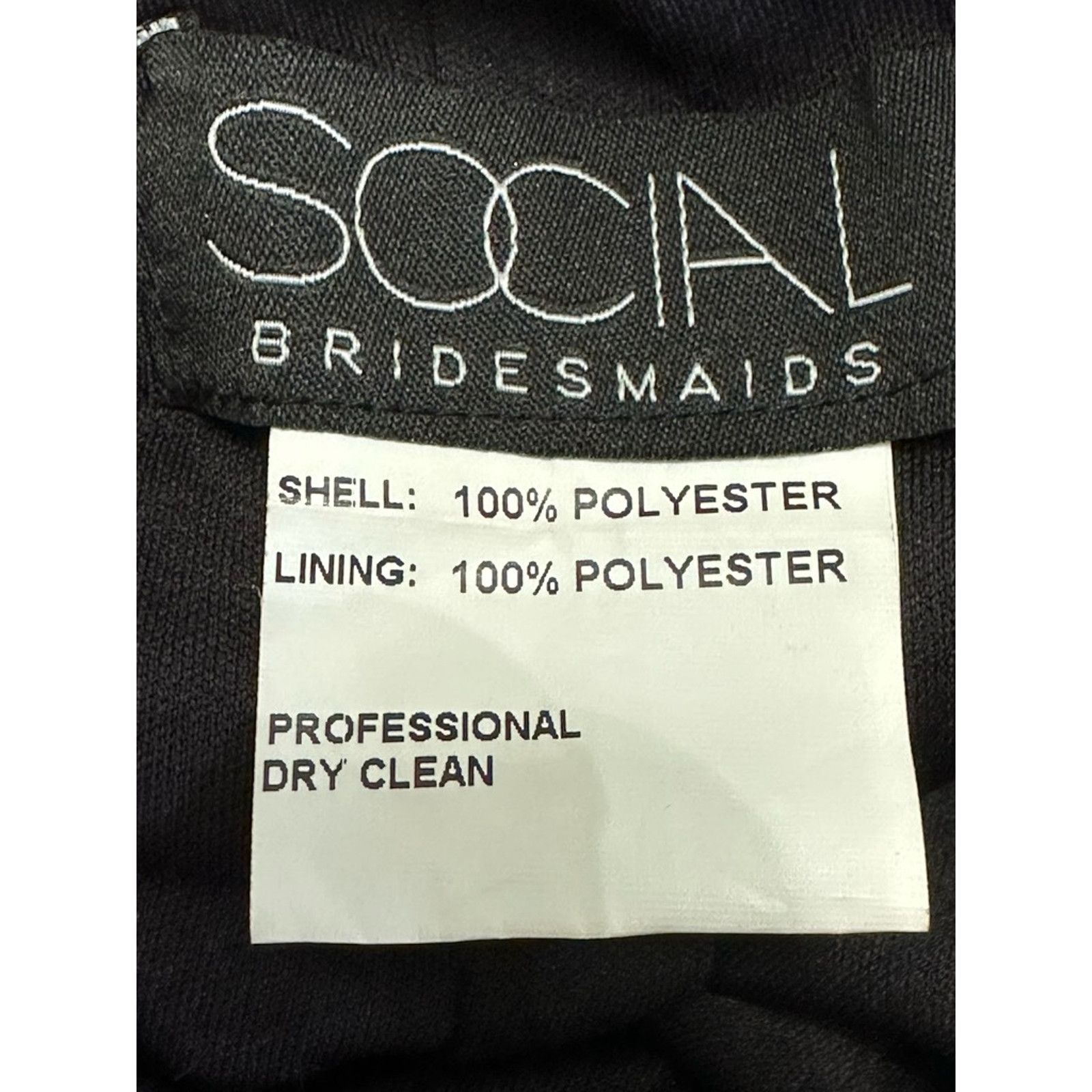Other Social Bridesmaids Maxi Gown Dress Bow Accent Black 16 NWOT Size XXL / US 16-18 / IT 52-54 - 7 Thumbnail