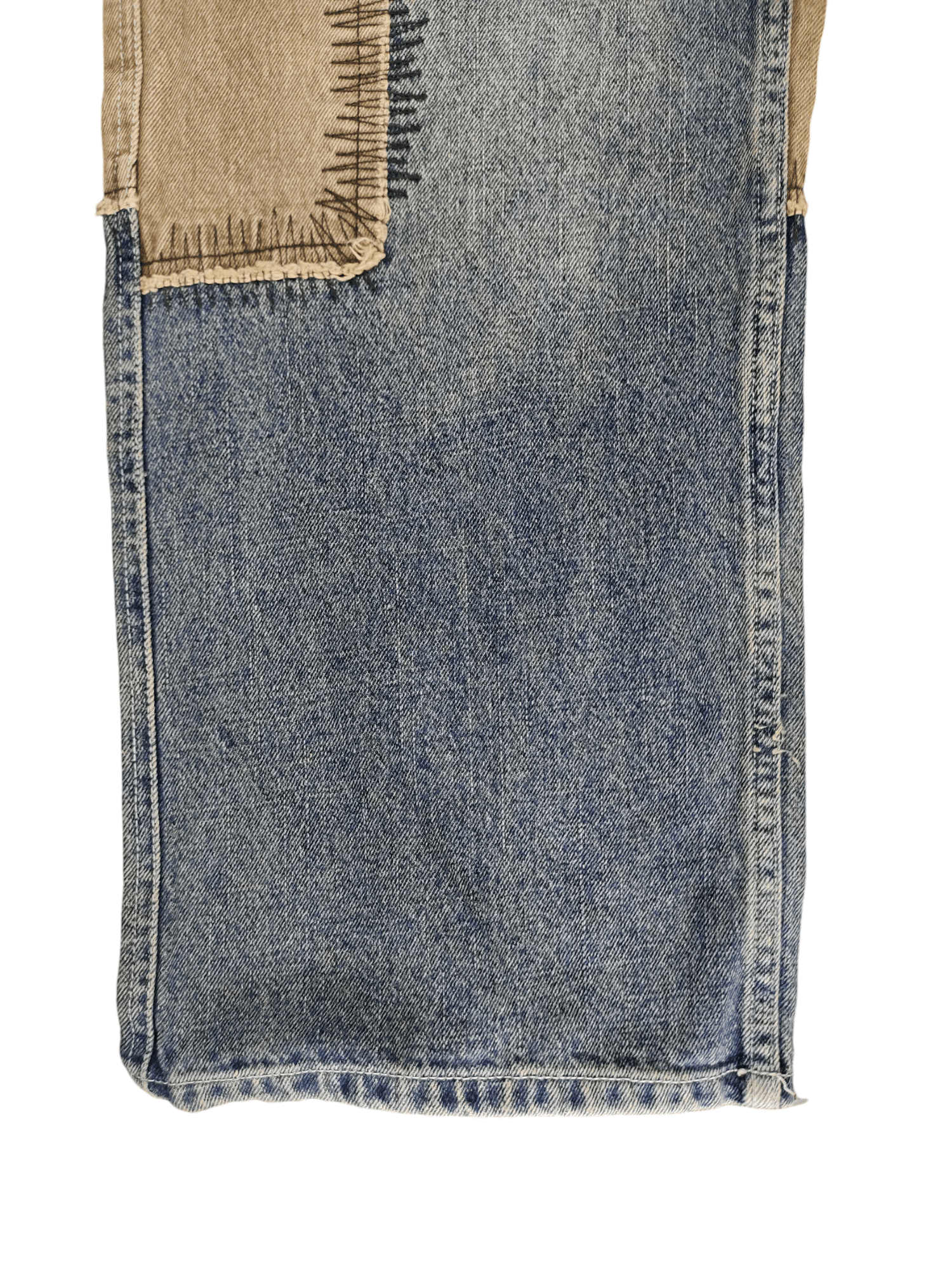 Phat Farm Crazy Vintage Y2k Phat Farm Patchwork Jnco Style Baggy Jeans Size US 35 - 8 Thumbnail