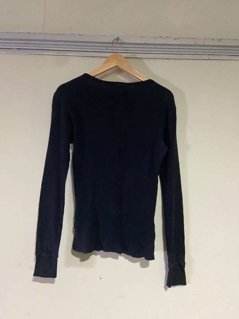 Japanese Brand Hamnett Thermal Waffle Long Sleeve Shirt (173) Size XXS / US 00 / IT 34 - 2 Thumbnail