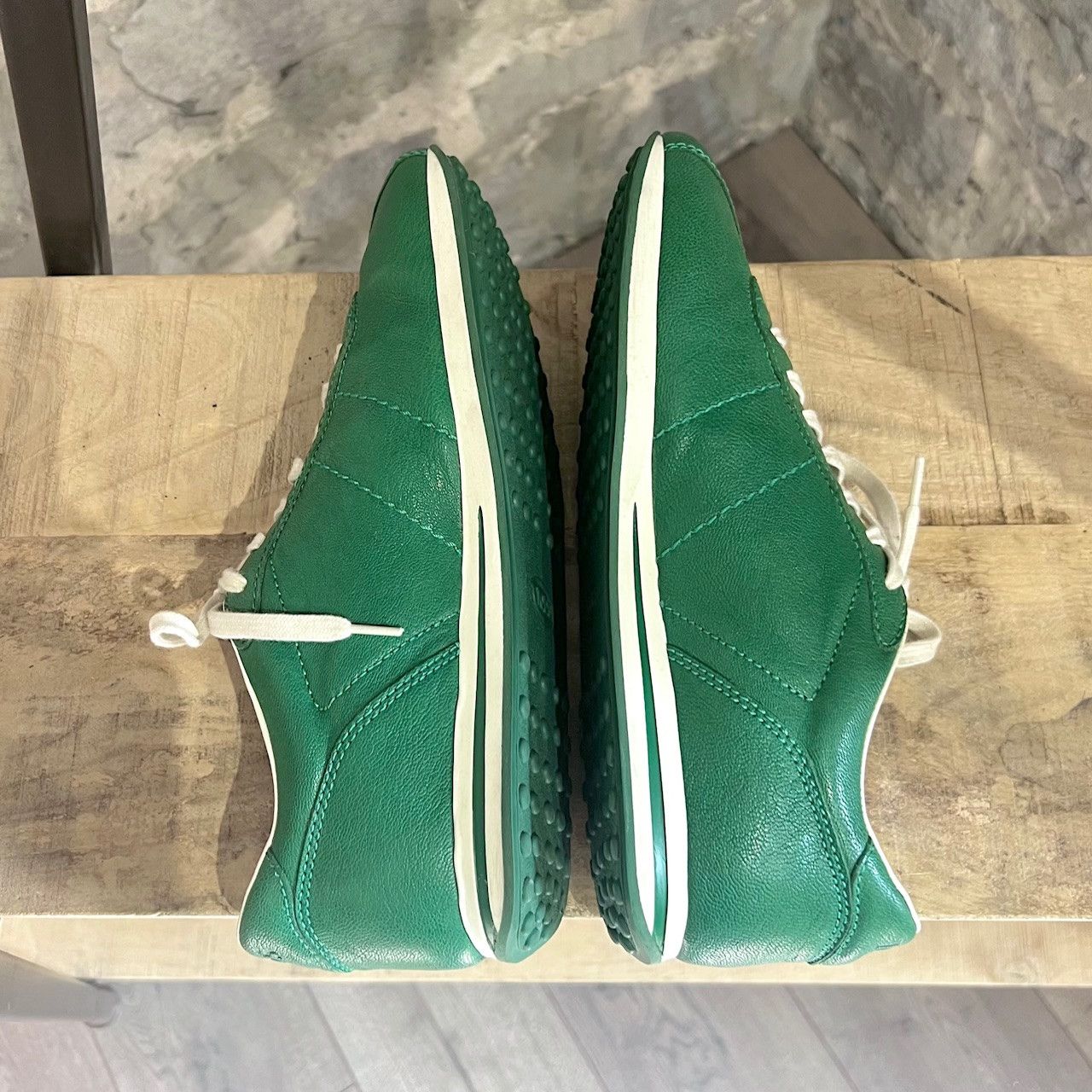 Tod's Tod's Green Leather Sneakers Size US 7 / EU 40 - 7 Thumbnail