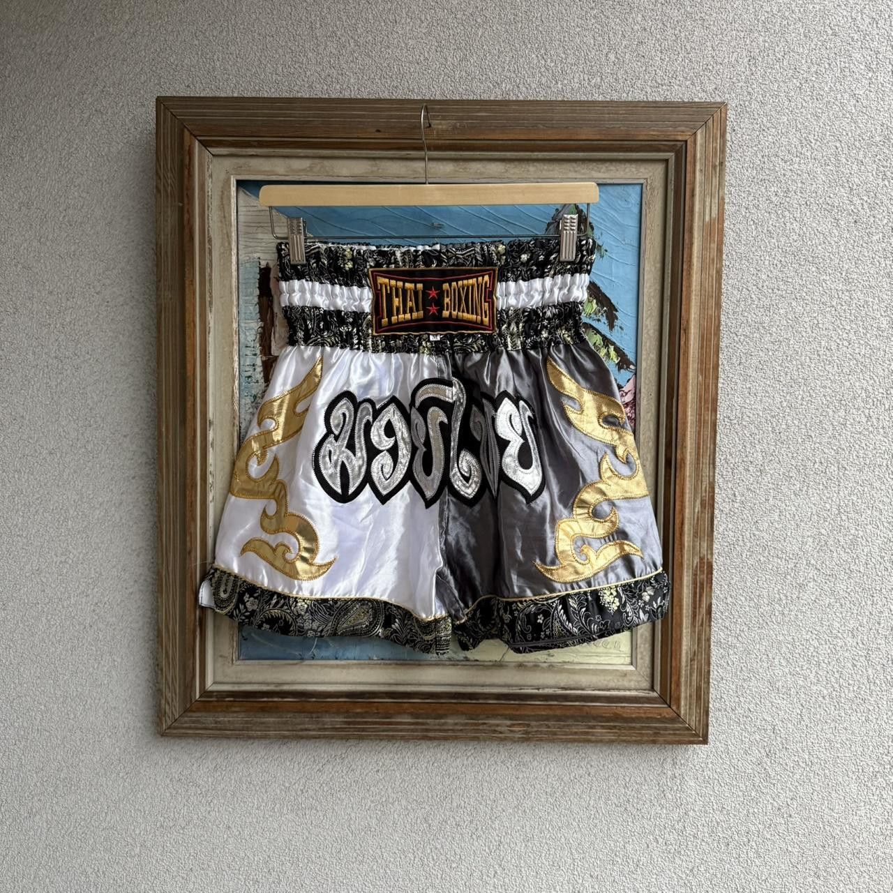 Vintage Muay Thai Bottoms Black White Shorts Vintage Size US 32 / EU 48 - 1 Thumbnail