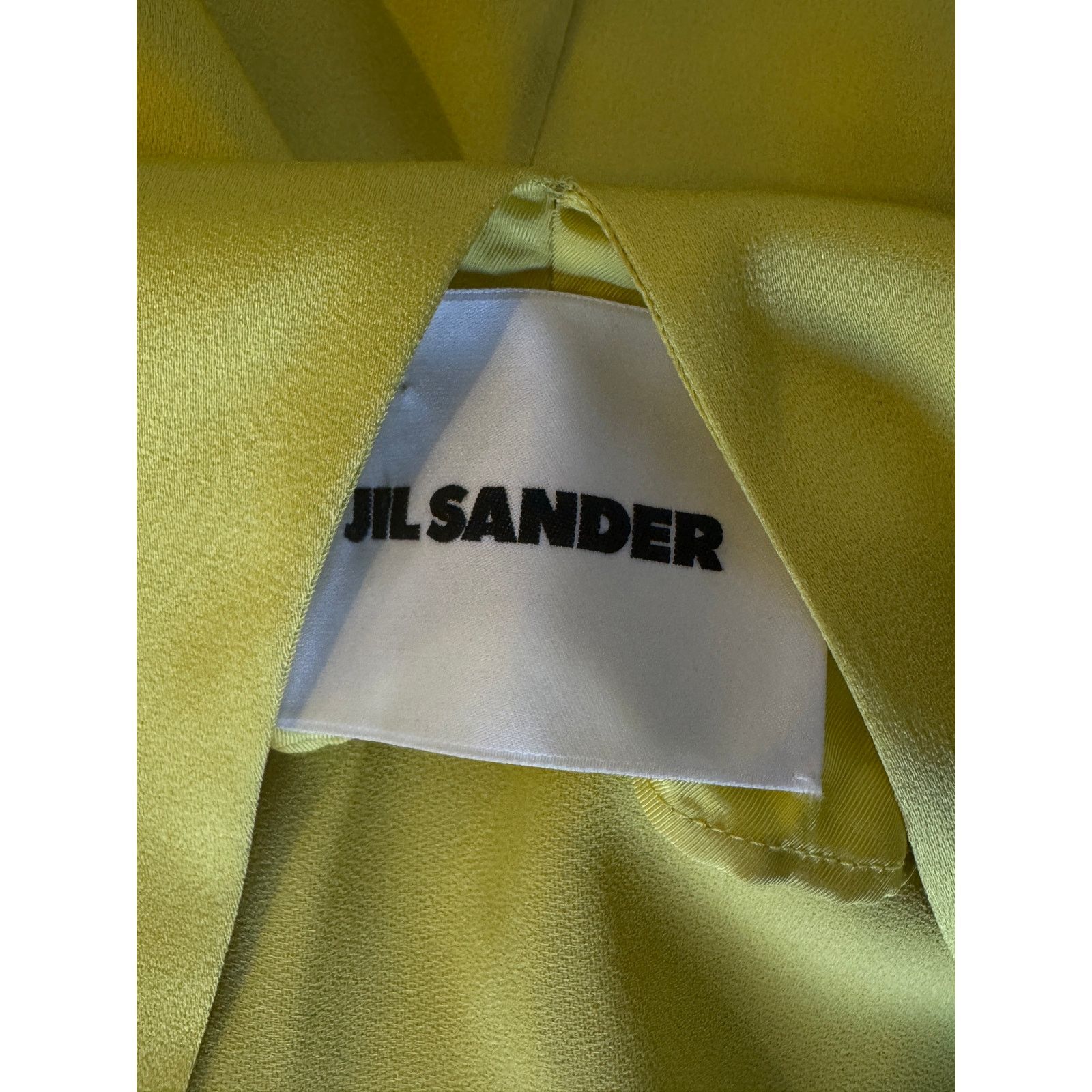 Jil Sander Jil Sander NWT Satin Pleated Midi Dress in Acid Green Size XS / US 0-2 / IT 36-38 - 3 Thumbnail