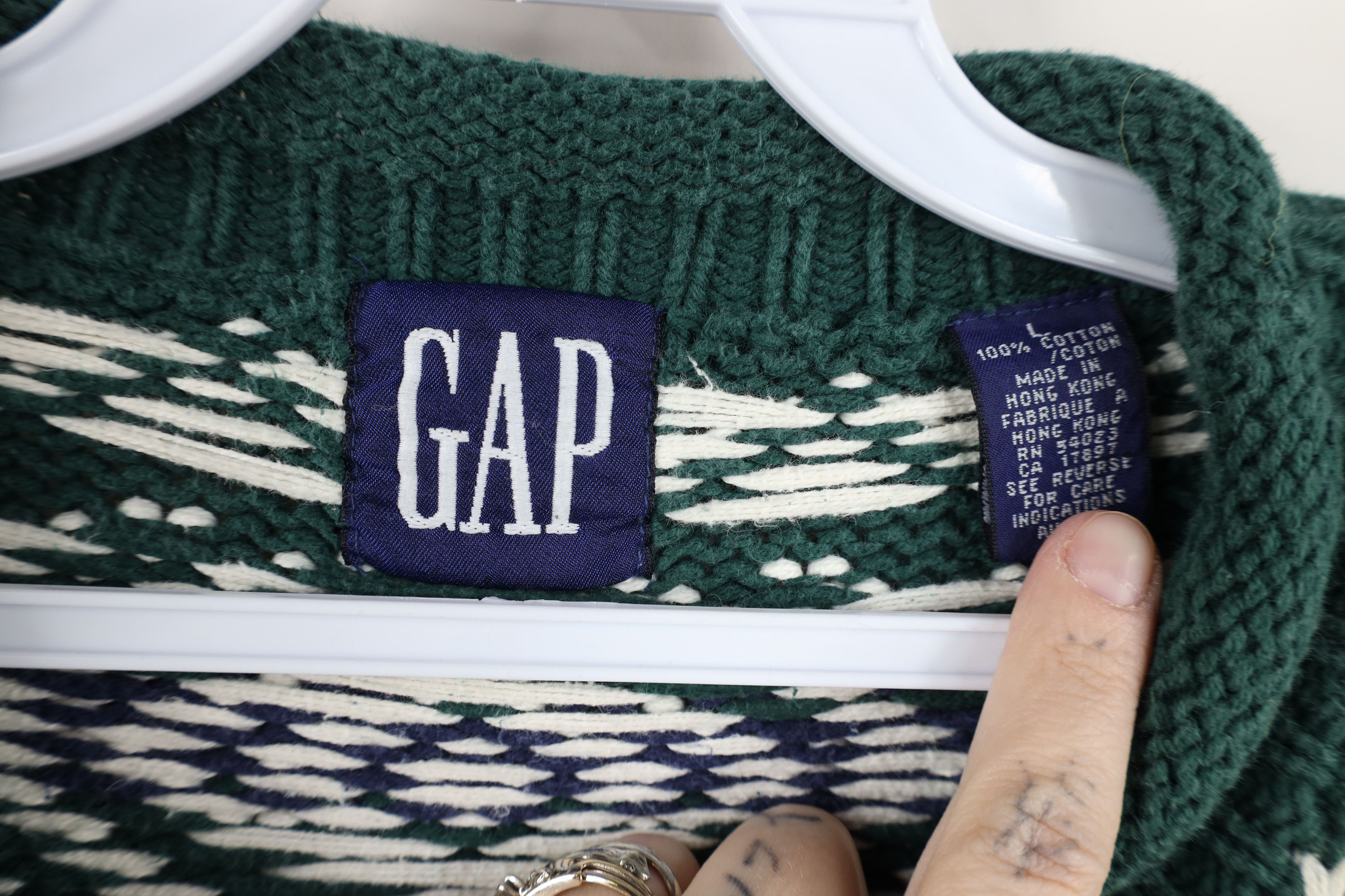 Gap Vintage 90s Gap Heavyweight Fair Isle Cotton Marled Sweater Size US XL / EU 56 / 4 - 9 Thumbnail
