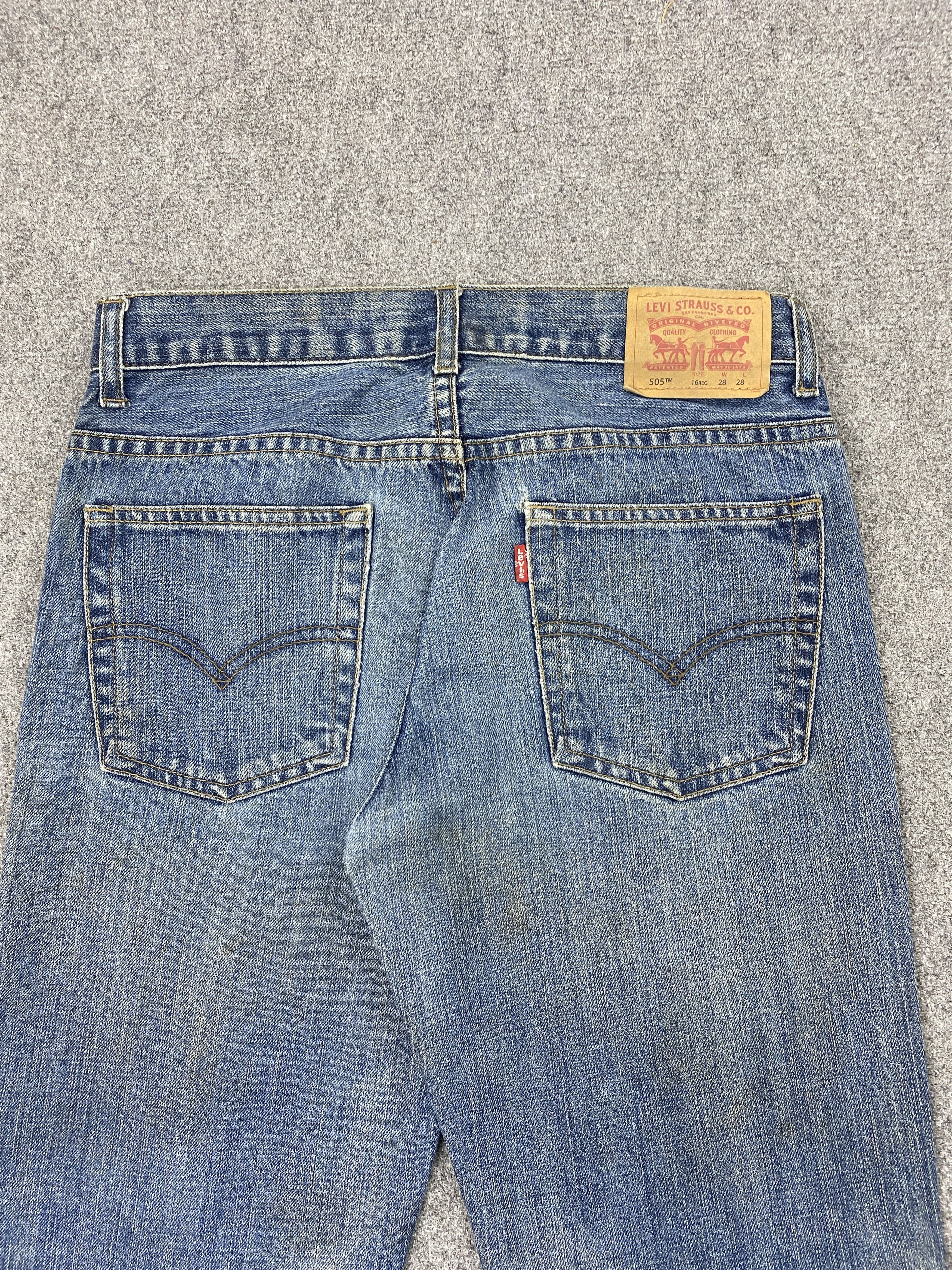 Levi's Vintage Levis 505 Regular Fit Blue Denim DP2332 Size US 28 / EU 44 - 4 Thumbnail