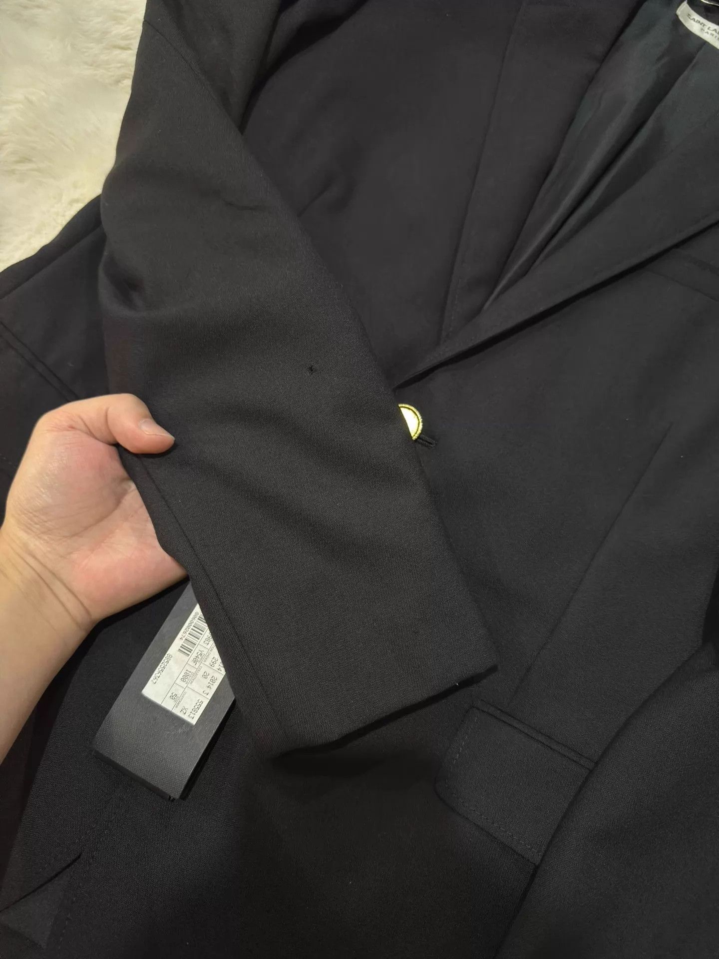 Yves Saint Laurent YSL 1st Year Black Gold Men's Suit 50 New with Tags Size 50R - 9 Thumbnail