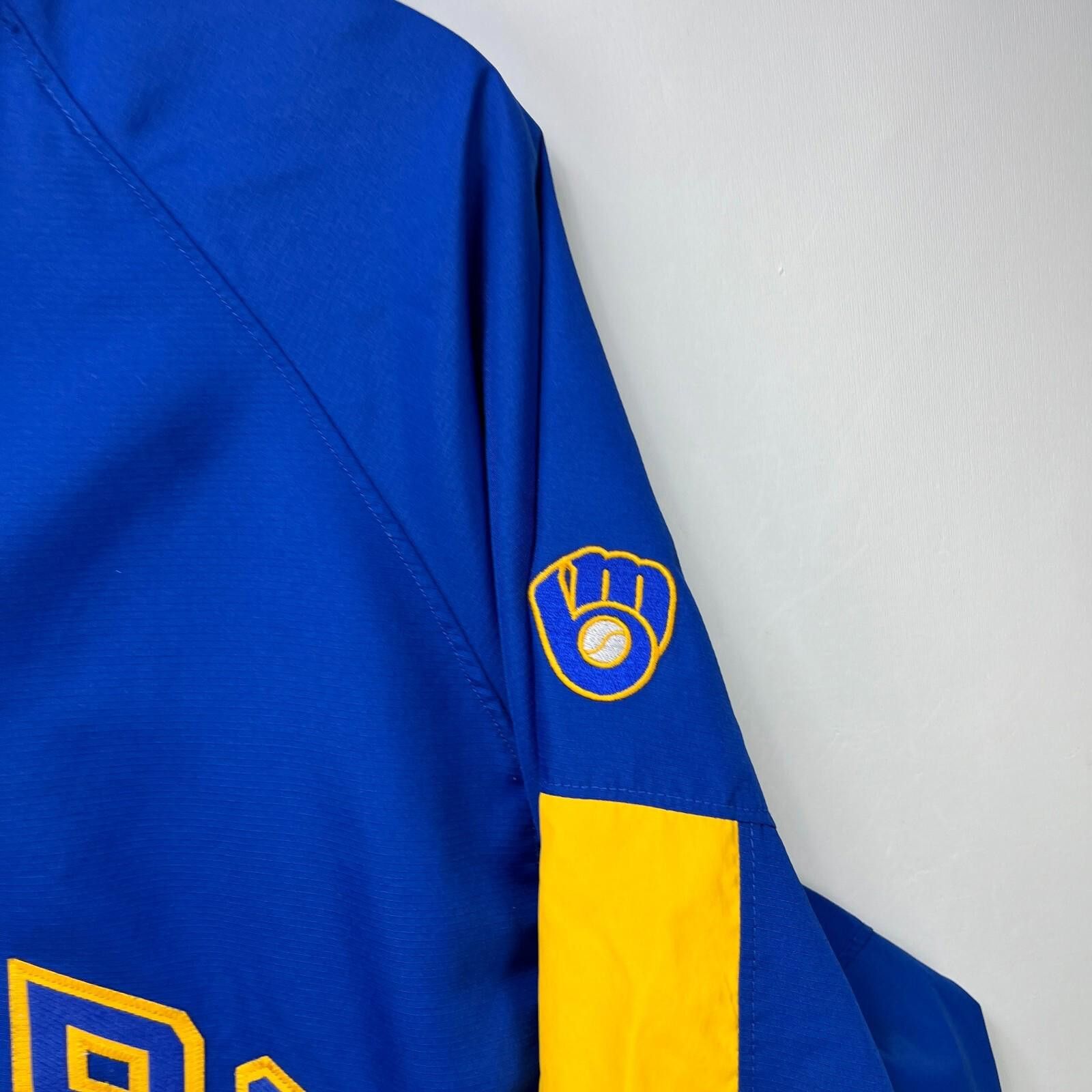 Majestic Vintage Majestic Milwaukee Brewers Windbreaker Jacket Medium Size US M / EU 48-50 / 2 - 5 Thumbnail
