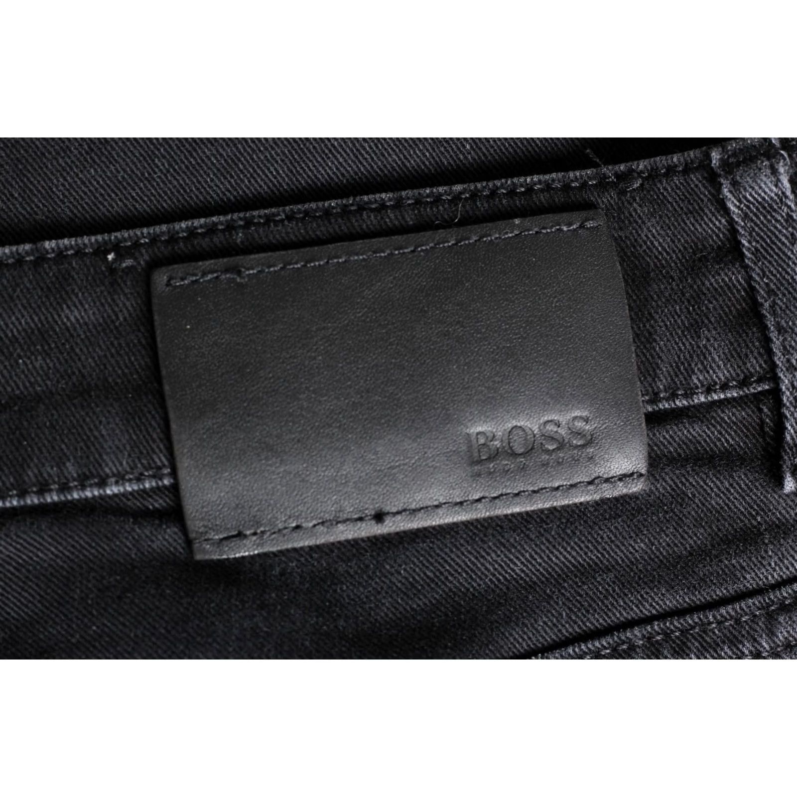 Hugo Boss HUGO BOSS Delaware3 Slim Fit Jeans Men 32W 32L Stretch Candiani Denim Black 5-Pocket Rise Mid Mens Size US 32 / EU 48 - 2 Thumbnail