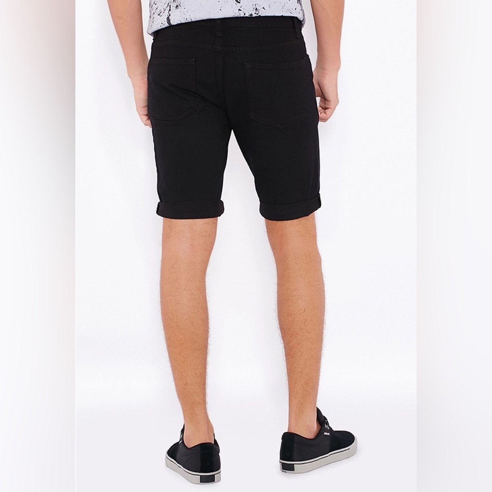 Topman Topman Men’s Black Denim Shorts Jordan Size 30 Size US 30 / EU 46 - 4 Thumbnail