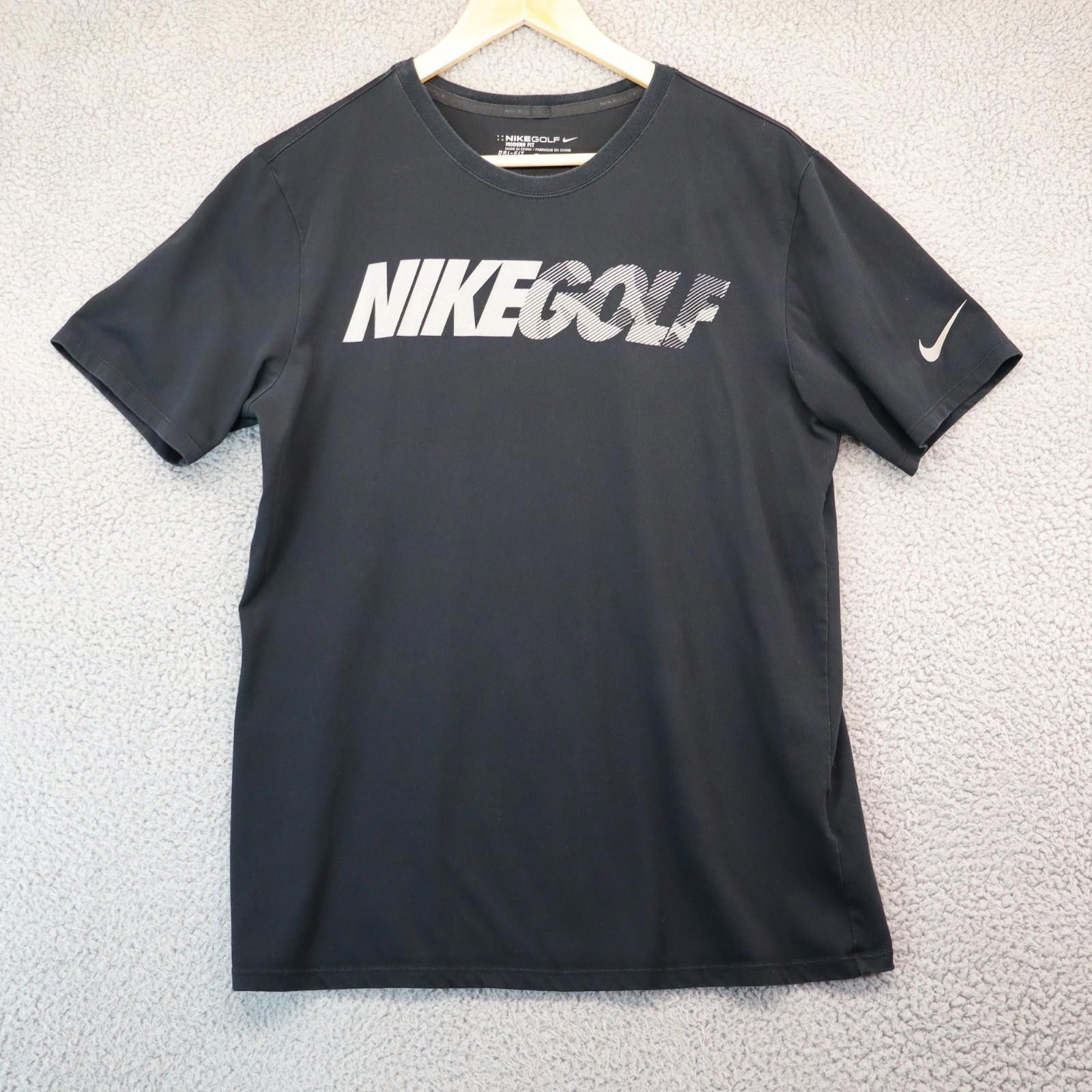Nike Mens medium shirt Nike Dri-Fit Black Short Sleeve Modern Fit Size US M / EU 48-50 / 2 - 2 Thumbnail