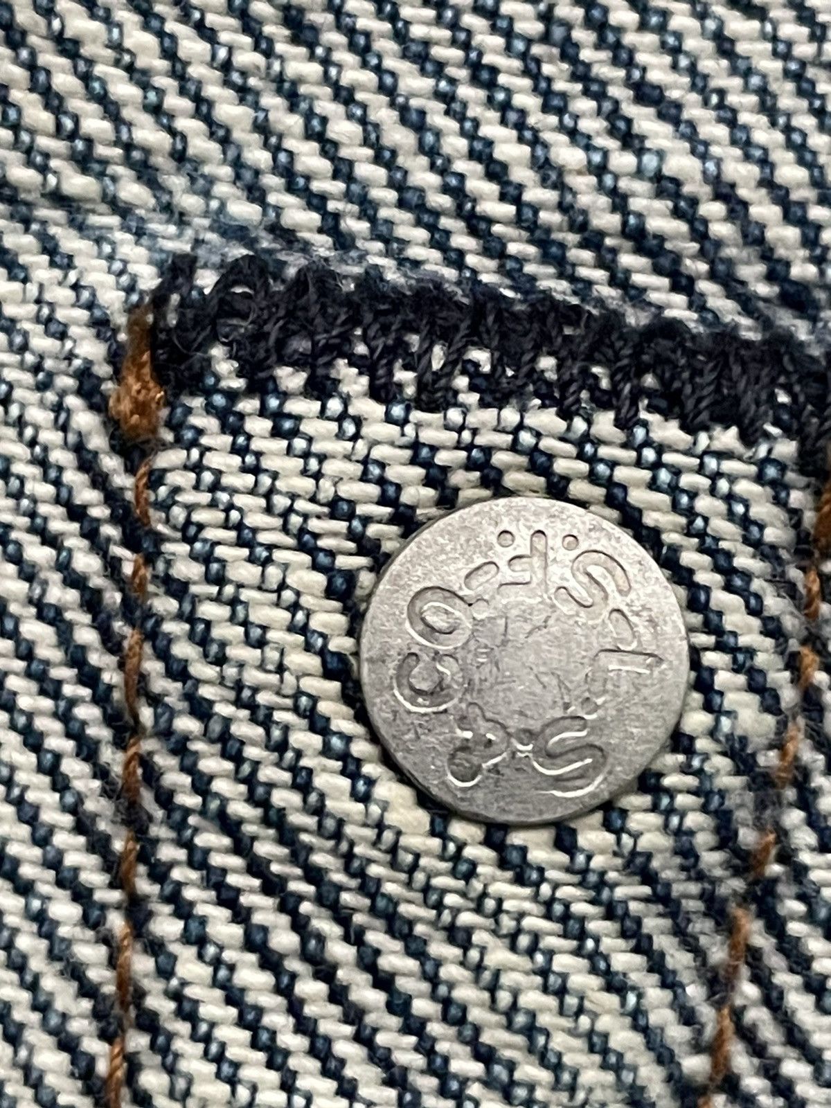 Levi's × Vintage Vintage Levis Lot 701 XX E Selvedge Denim Size US 33 - 22 Thumbnail