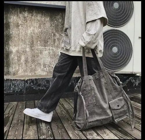 Individualized Shirts Tote Bag Canvas Single Vintage Solid Hasp Shoulder Bag Size ONE SIZE - 3 Thumbnail