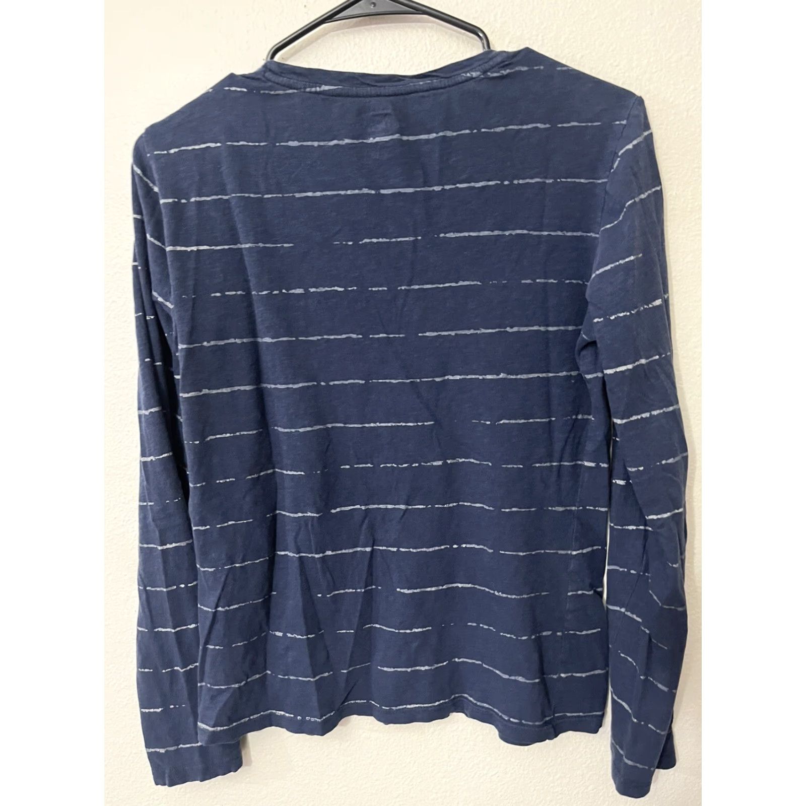 Vintage G.H. Bass & Co. Striped Casual Long Sleeve Tee Navy Blue Size Small 100% Cotton Womens Size S / US 4 / IT 40 - 3 Thumbnail
