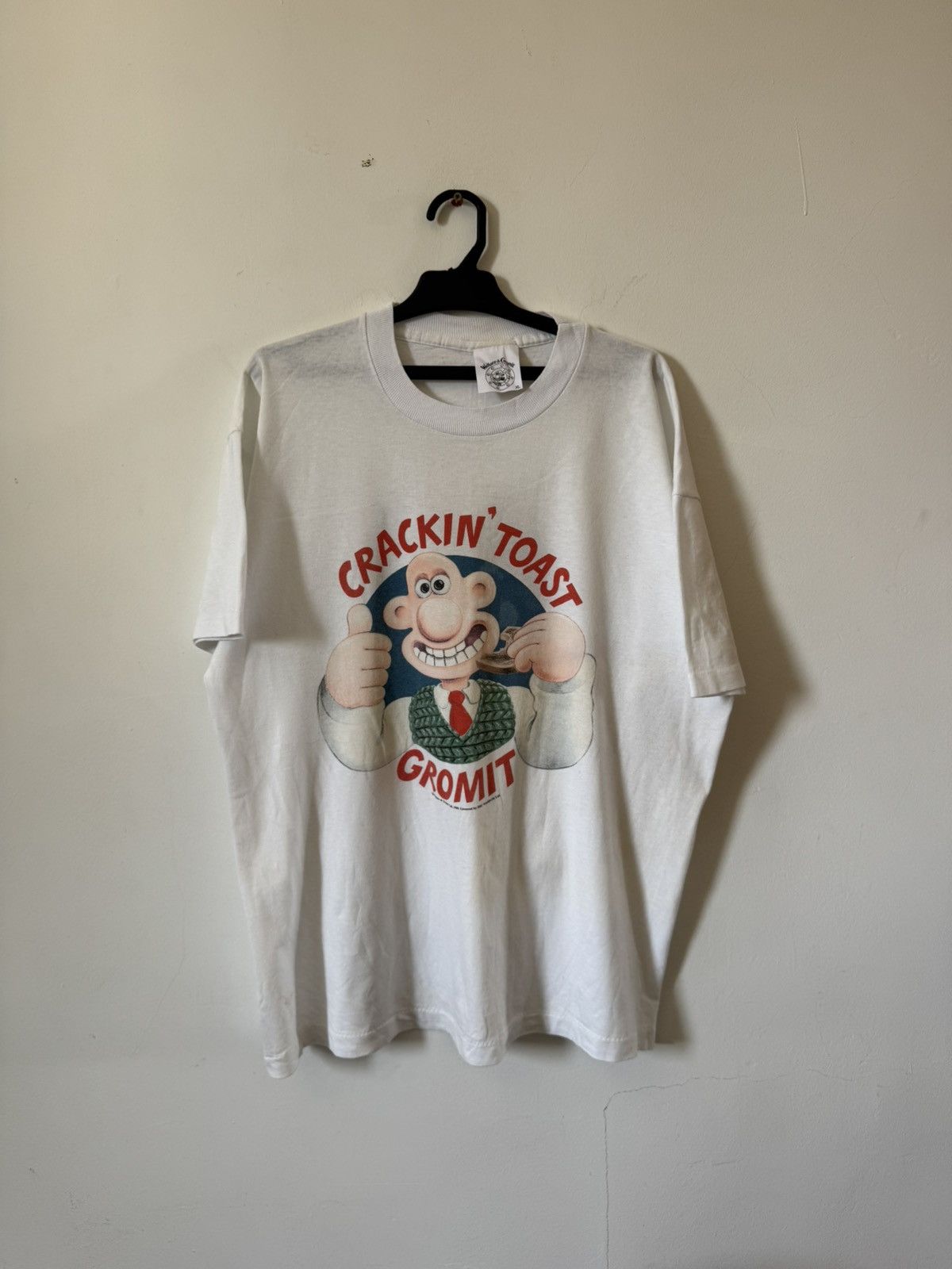 Vintage 1989 Wallace & Gromit "Crackin' Toast" Promo T-Shirt