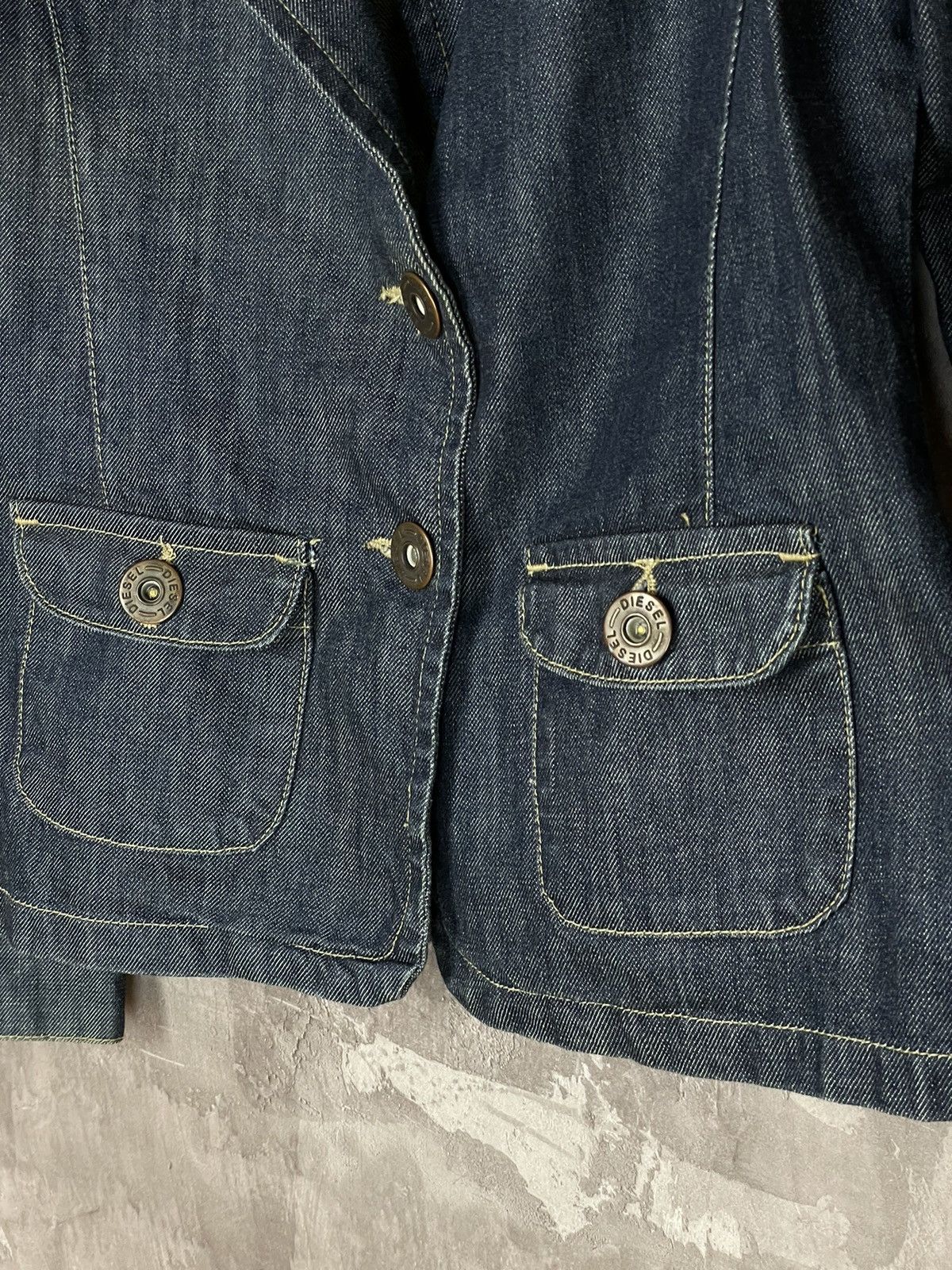 Diesel × Vintage Vintage Y2K Diesel Denim Western Cropped Distressed Jacket Size M / US 6-8 / IT 42-44 - 8 Thumbnail