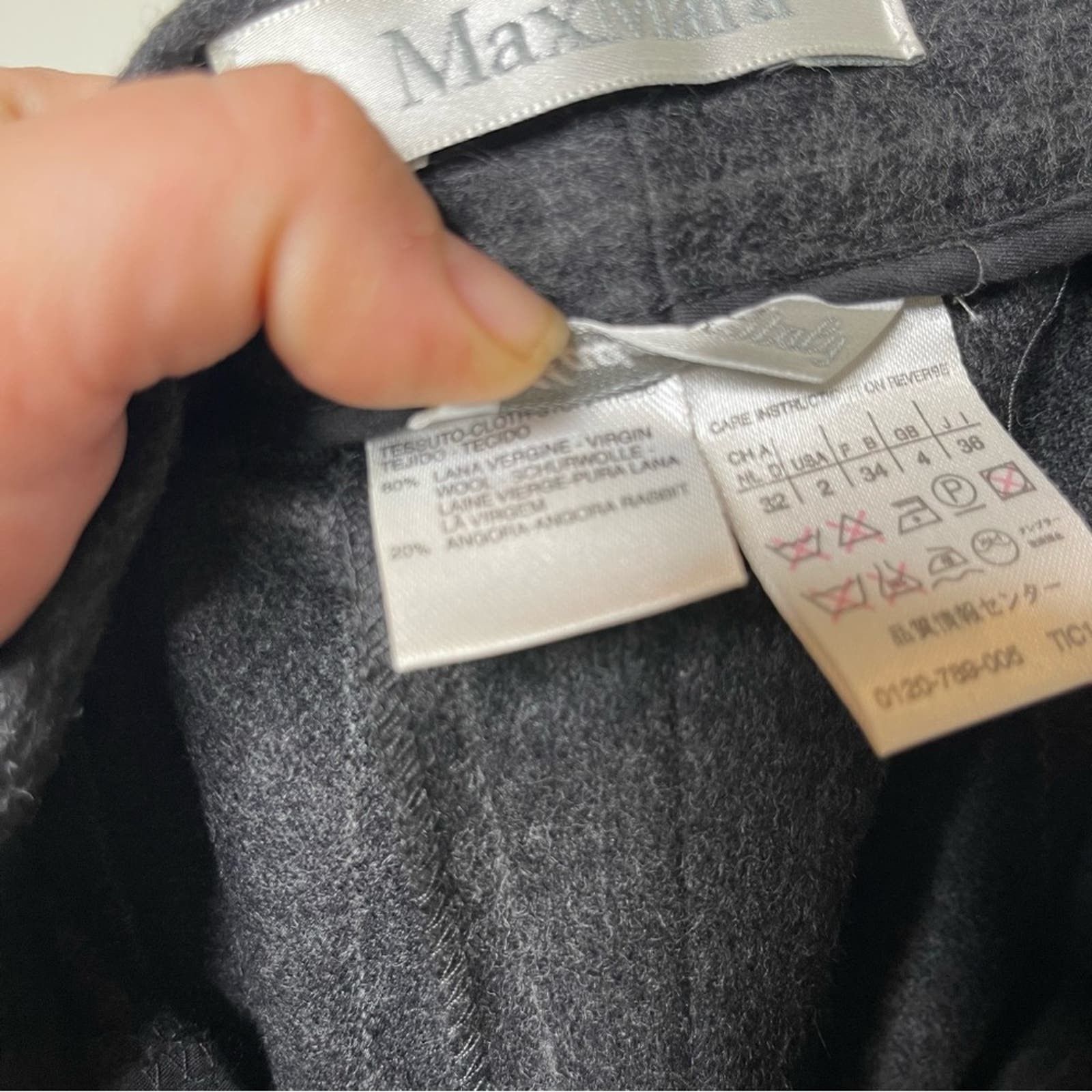 Max Mara Maxmara grey striped wool angora high waist dress pants Size 26" / US 2 / IT 38 - 8 Thumbnail