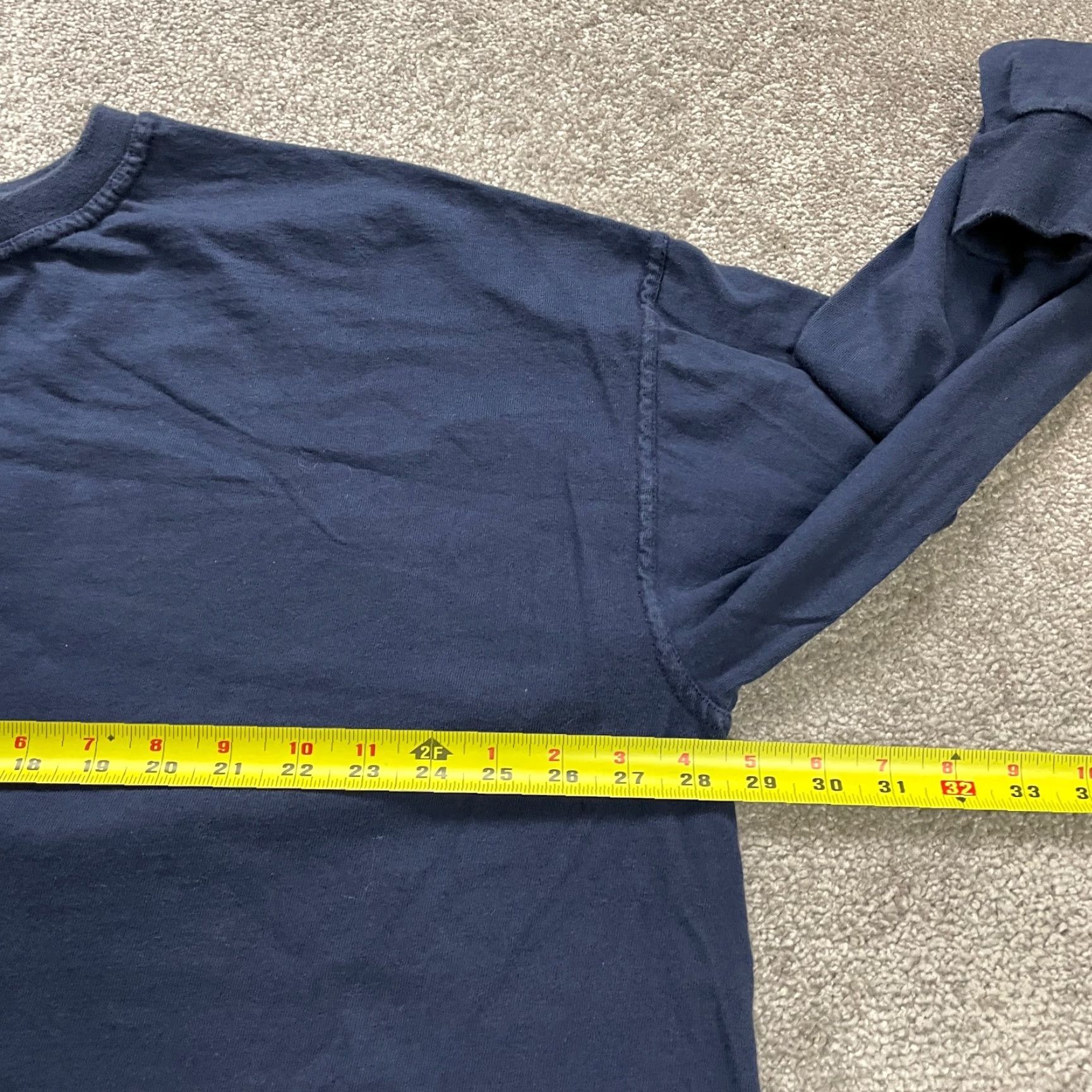 Vintage Unbranded Basic Tee T-Shirt Mens 2XL Navy Blue Heavyweight Long Sleeve Cotton Size US XXL / EU 58 / 5 - 6 Thumbnail