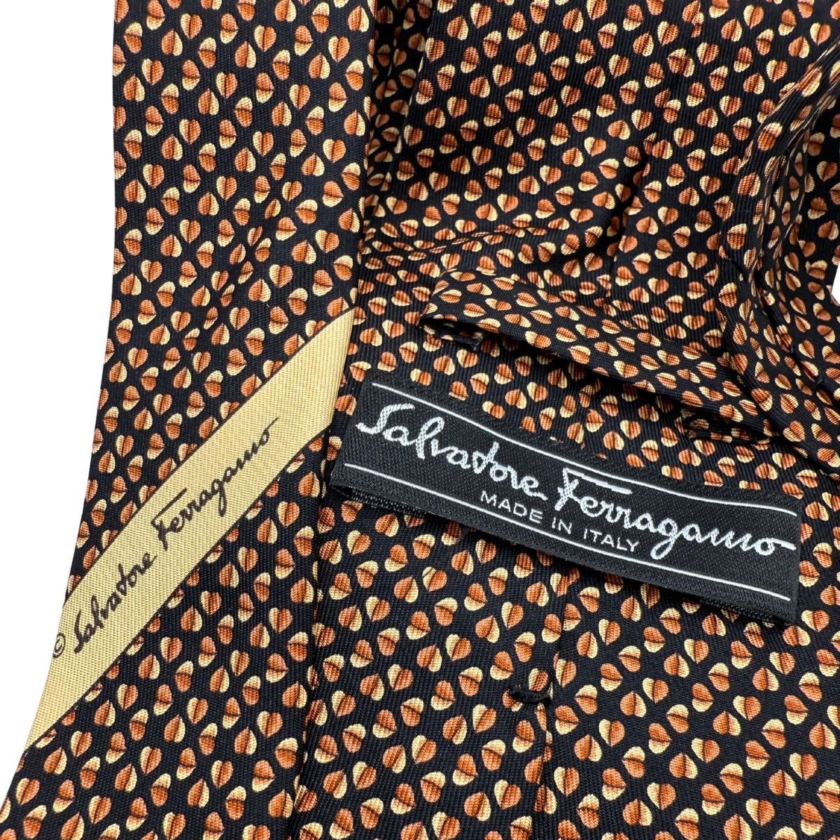 Salvatore Ferragamo Salvatore Ferragamo Black Silk Tie, Made in Italy, Like New Size ONE SIZE - 4 Thumbnail