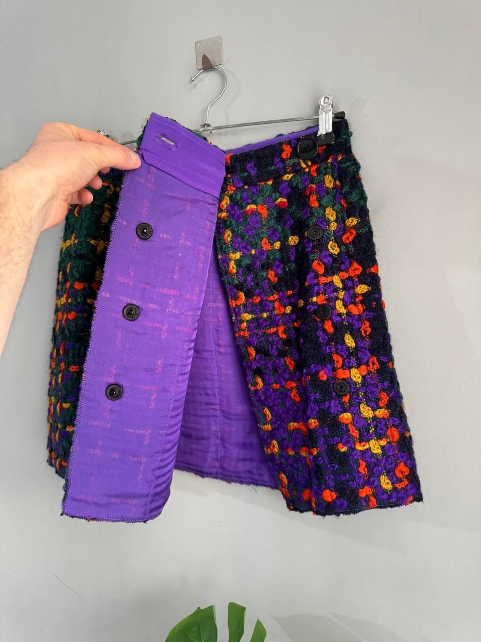 Dolce & Gabbana Dolce & Gabbana Multicolor Tweed Wool/Silk Skirt Sz IT42 / M Size 28" / US 6 / IT 42 - 8 Thumbnail