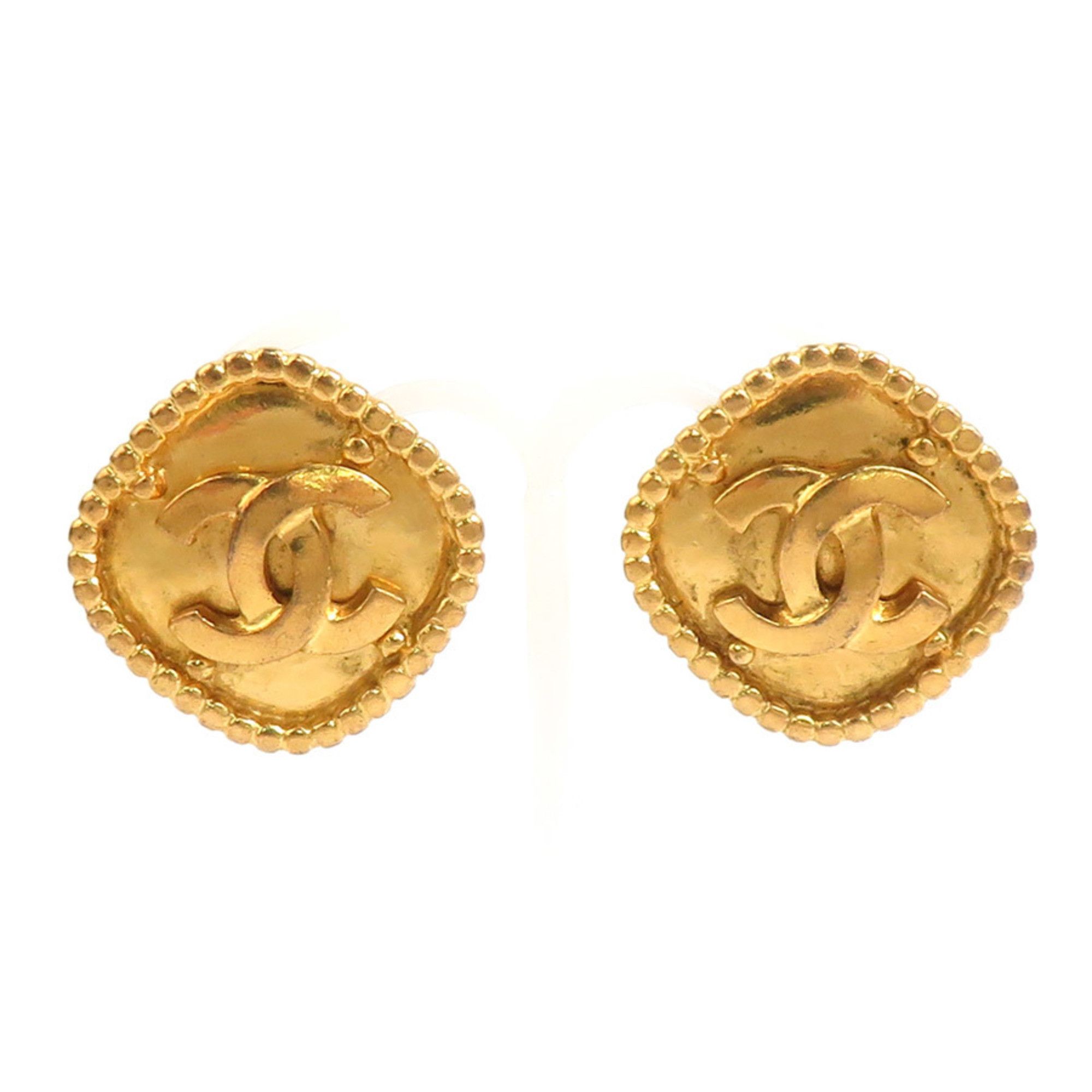 Chanel CHANEL Coco Mark Metal Gold Earrings for Women e60981i Size ONE SIZE - 1 Thumbnail